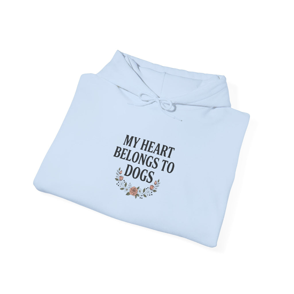 My Heart Belongs to Dogs Hoodie – Dog Mom Floral Sweatshirt
