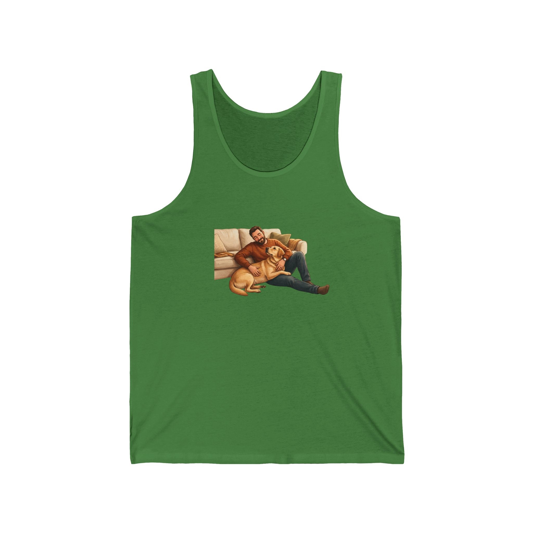 Dog Dad Tank Top – Man & His Lab Couch Cuddles | Labrador Dad Gift for Dog Lovers