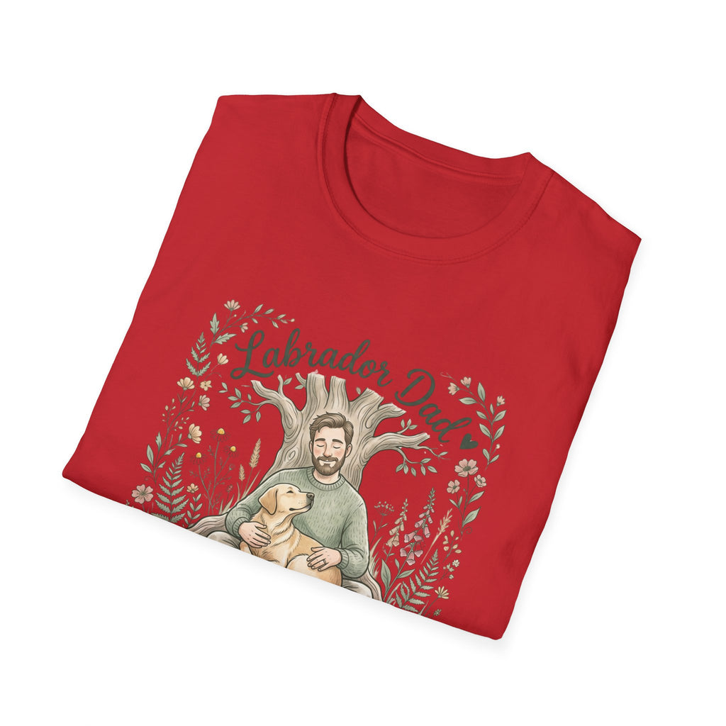 Labrador Dad T-Shirt — My Therapist Has Four Legs | Cottagecore Botanical Lab Tee