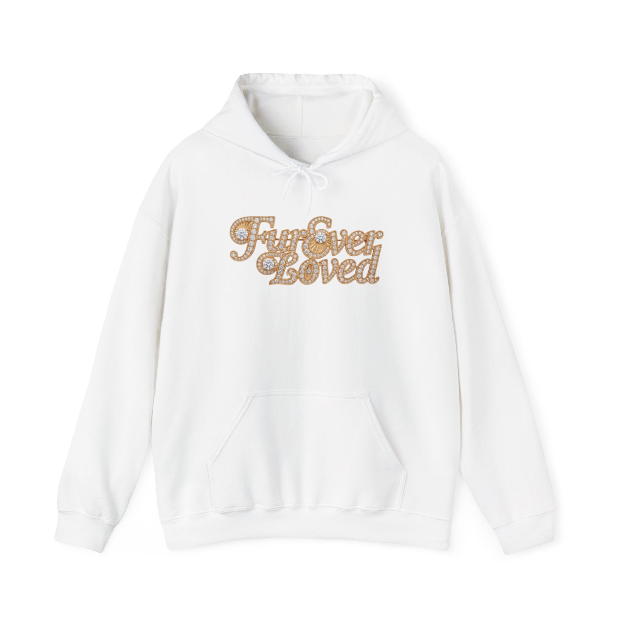 Fur Ever Loved Hoodie — Retro Glitter Script Pullover | FurEverLoved
