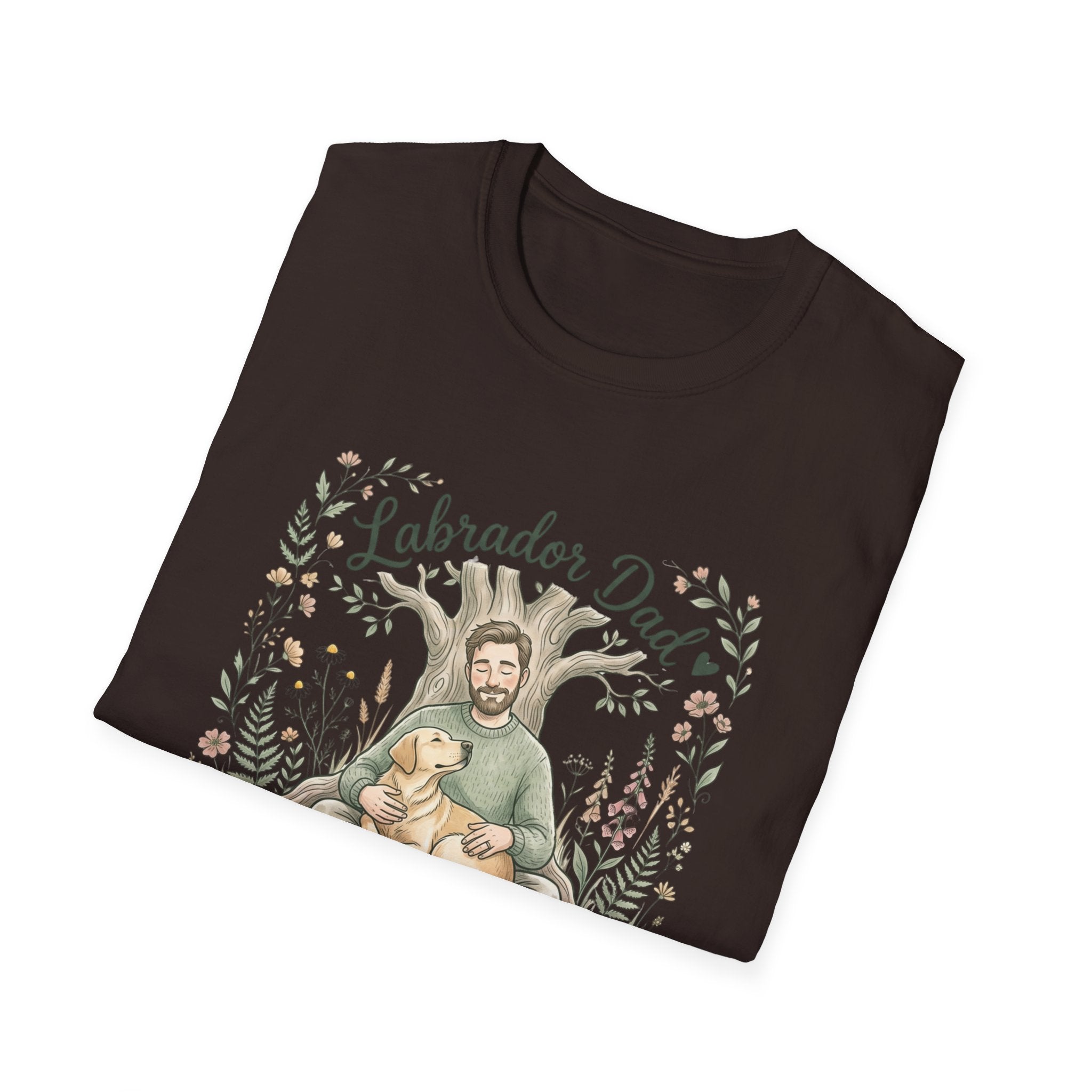 Labrador Dad T-Shirt — My Therapist Has Four Legs | Cottagecore Botanical Lab Tee
