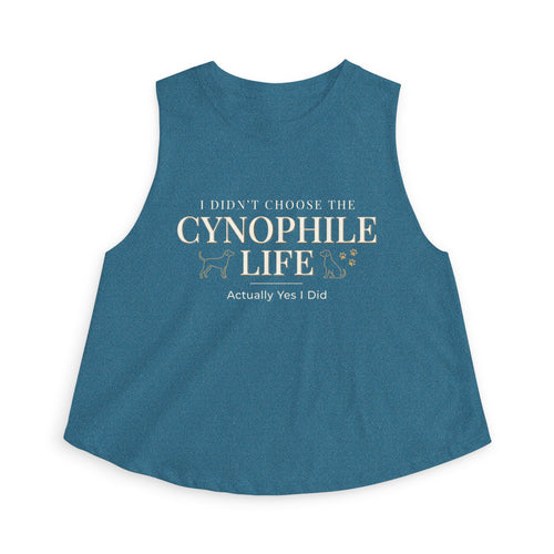 Cynophile Life Women's Crop Top — I Didn't Choose the Cynophile Life (Actually Yes I Did) | Dog Lover Top