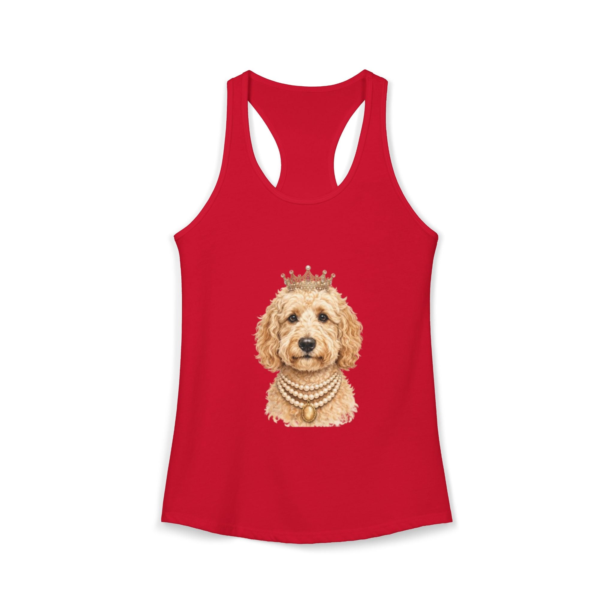 Royal Goldendoodle Tank Top | Crowned Doodle Dog Racerback | FureverLoved | Goldendoodle Mom Gift | Cute Dog Lover Tank