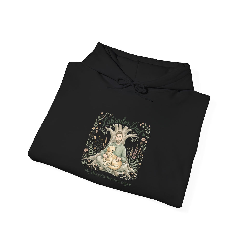 Labrador Dad Hoodie — My Therapist Has Four Legs | Botanical Floral Lab Dad Sweatshirt | FurEverLoved