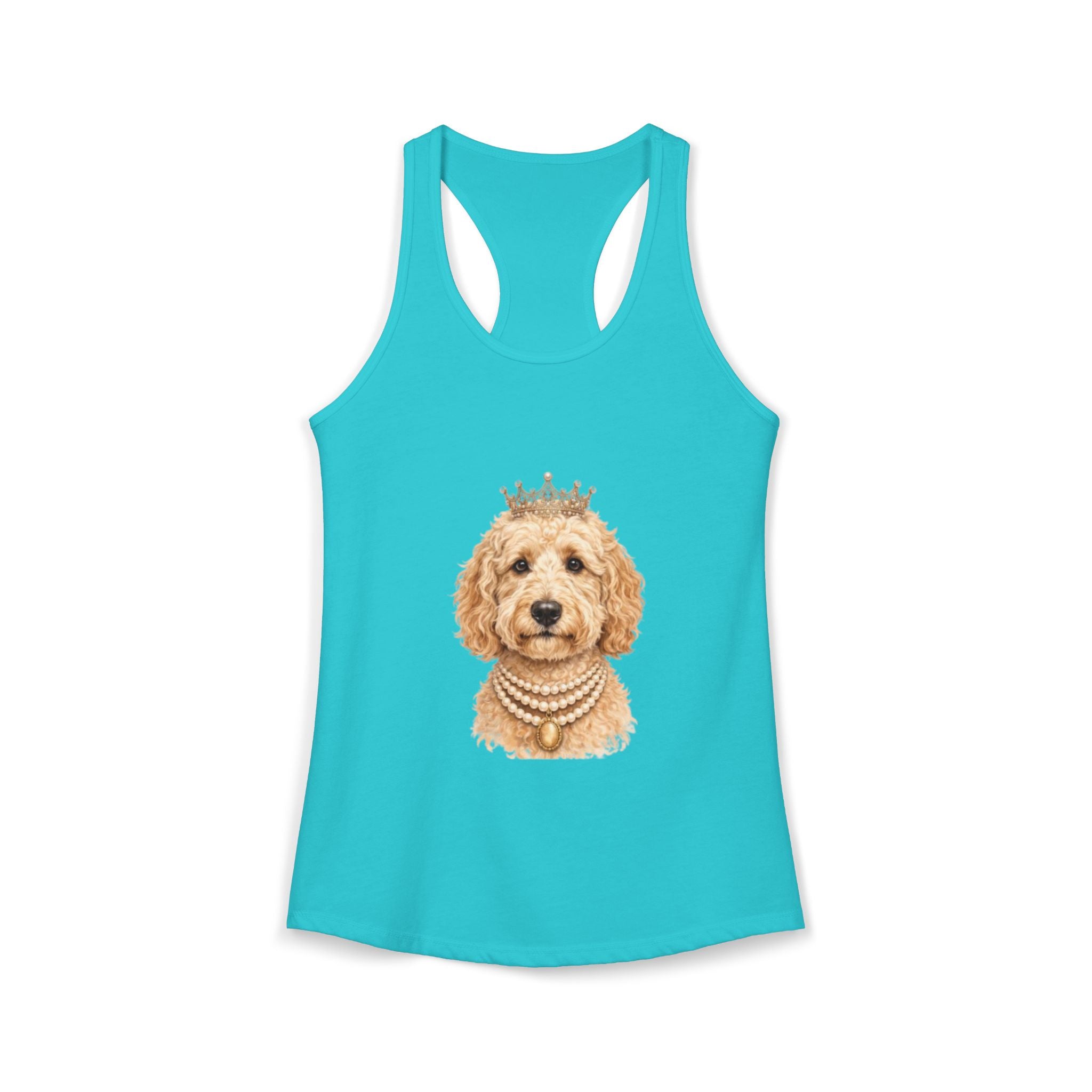 Royal Goldendoodle Tank Top | Crowned Doodle Dog Racerback | FureverLoved | Goldendoodle Mom Gift | Cute Dog Lover Tank