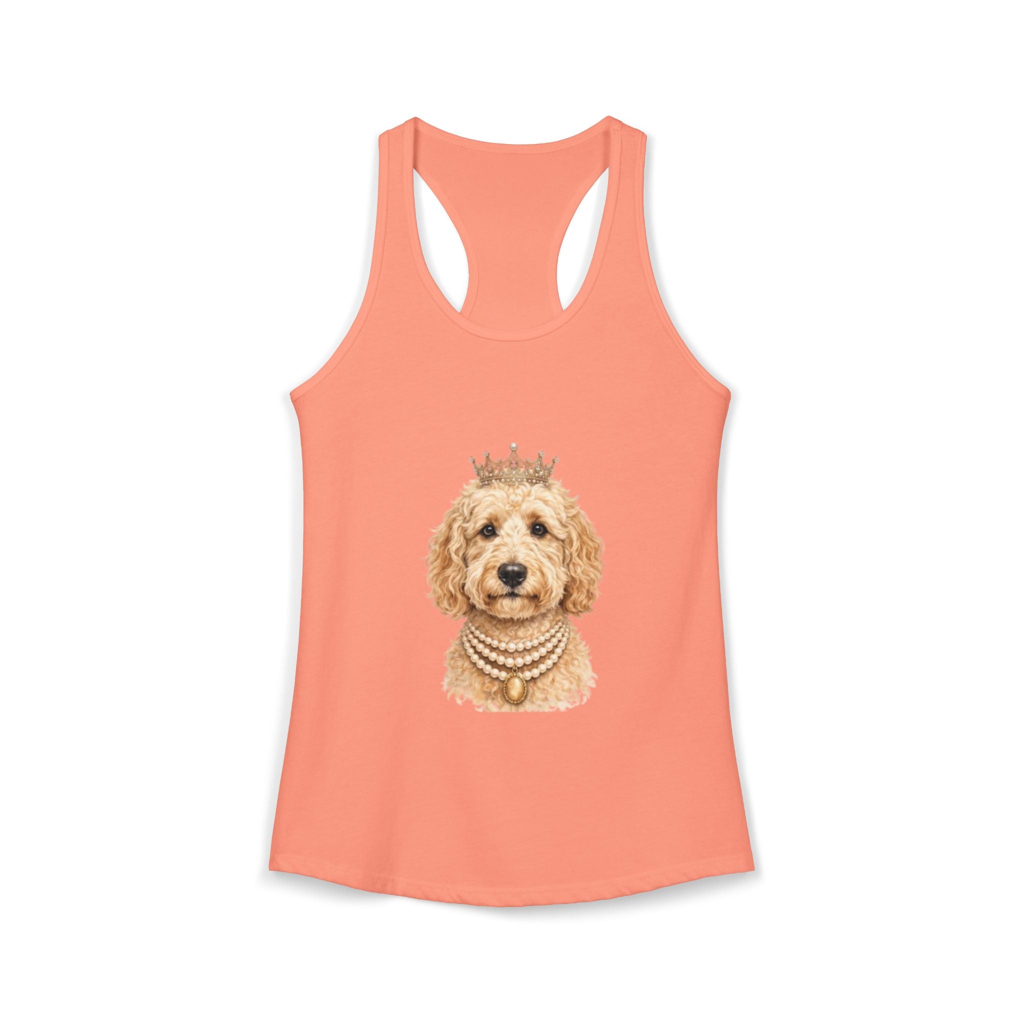 Royal Goldendoodle Tank Top | Crowned Doodle Dog Racerback | FureverLoved | Goldendoodle Mom Gift | Cute Dog Lover Tank
