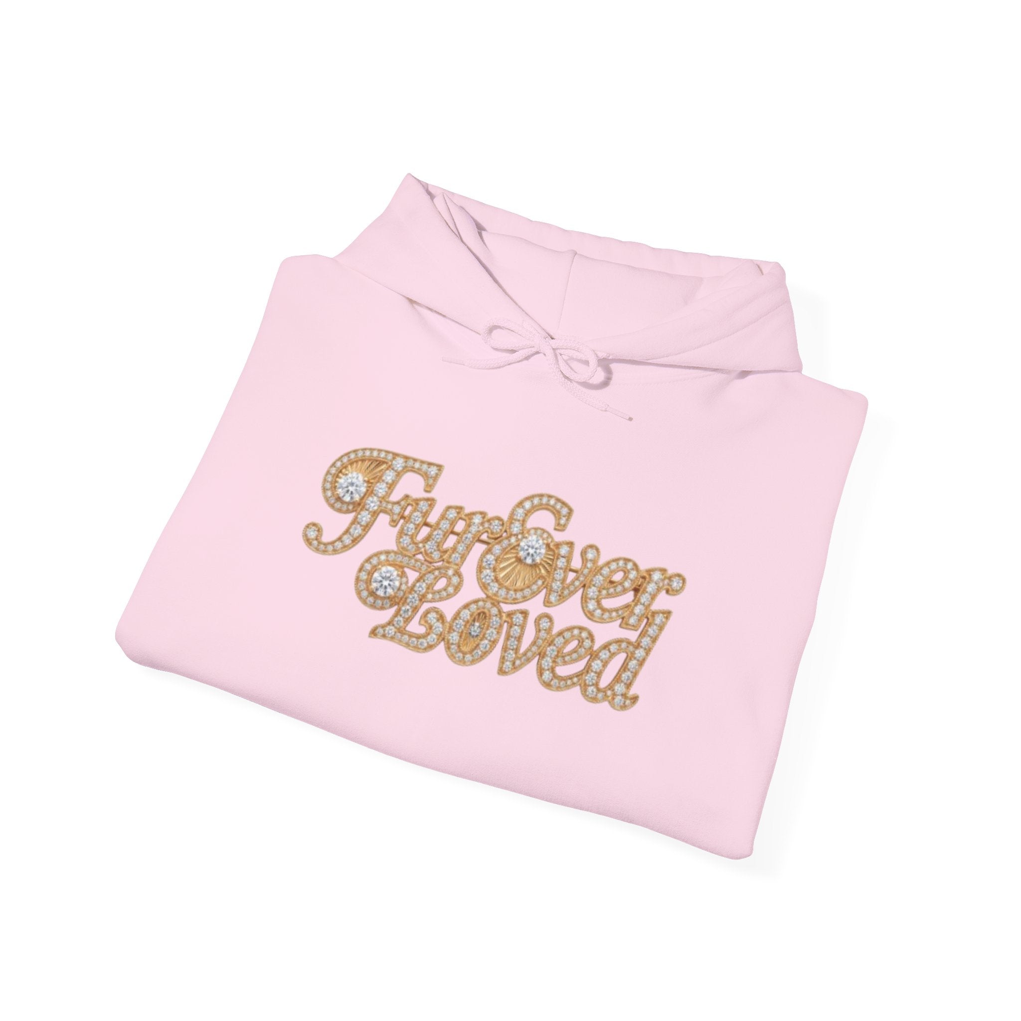 Fur Ever Loved Hoodie — Retro Glitter Script Pullover | FurEverLoved