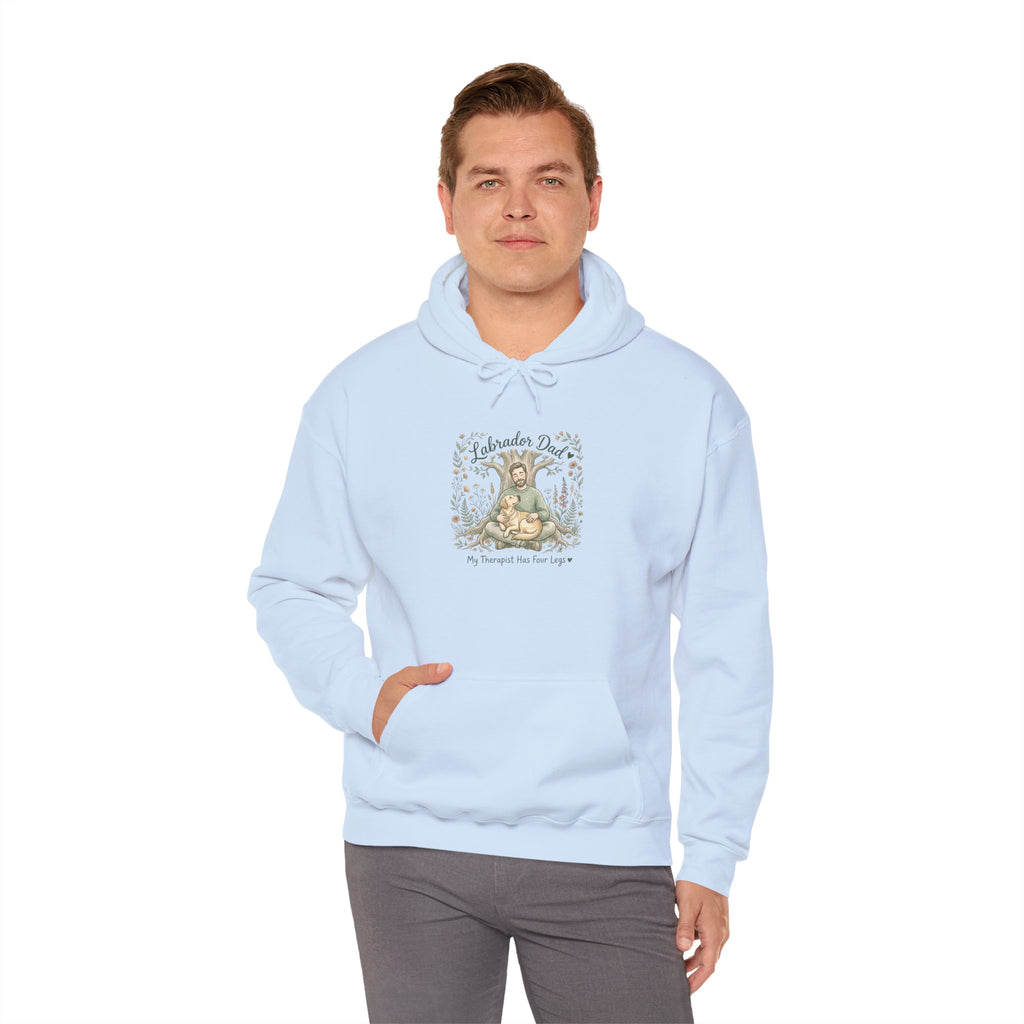 Labrador Dad Hoodie — My Therapist Has Four Legs | Botanical Floral Lab Dad Sweatshirt | FurEverLoved