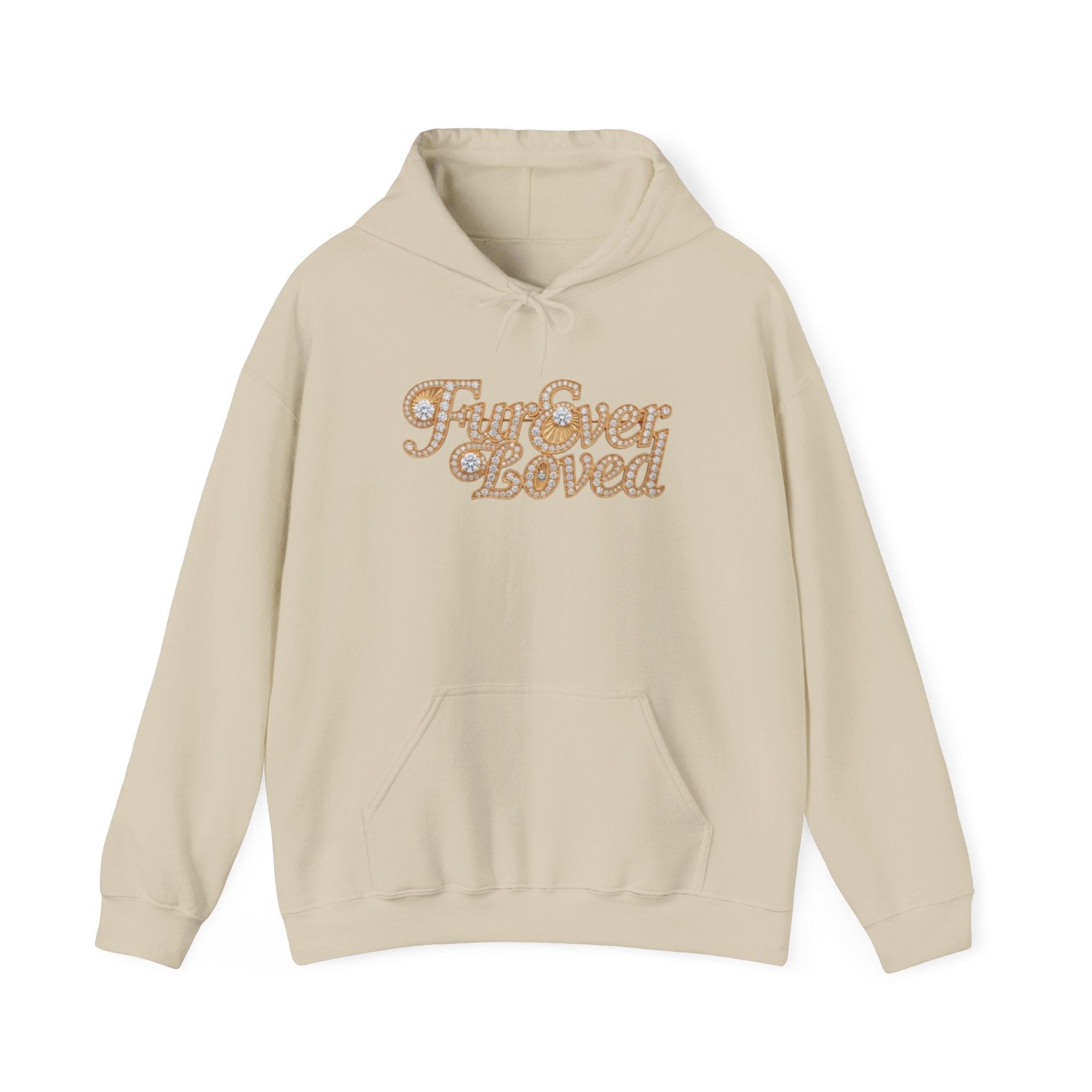 Fur Ever Loved Hoodie — Retro Glitter Script Pullover | FurEverLoved