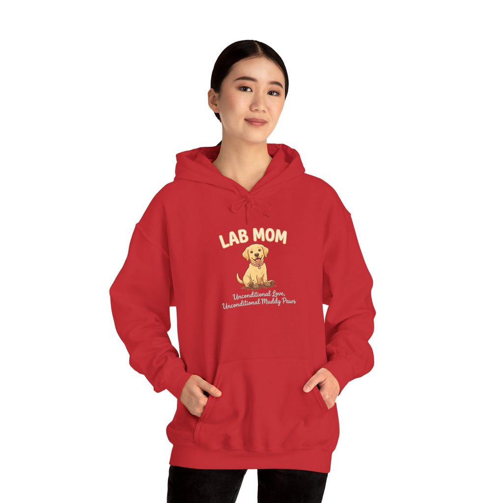 Lab Mom Hoodie — Cute Yellow Lab Illustration Dog Mom Sweatshirt | FurEverLoved