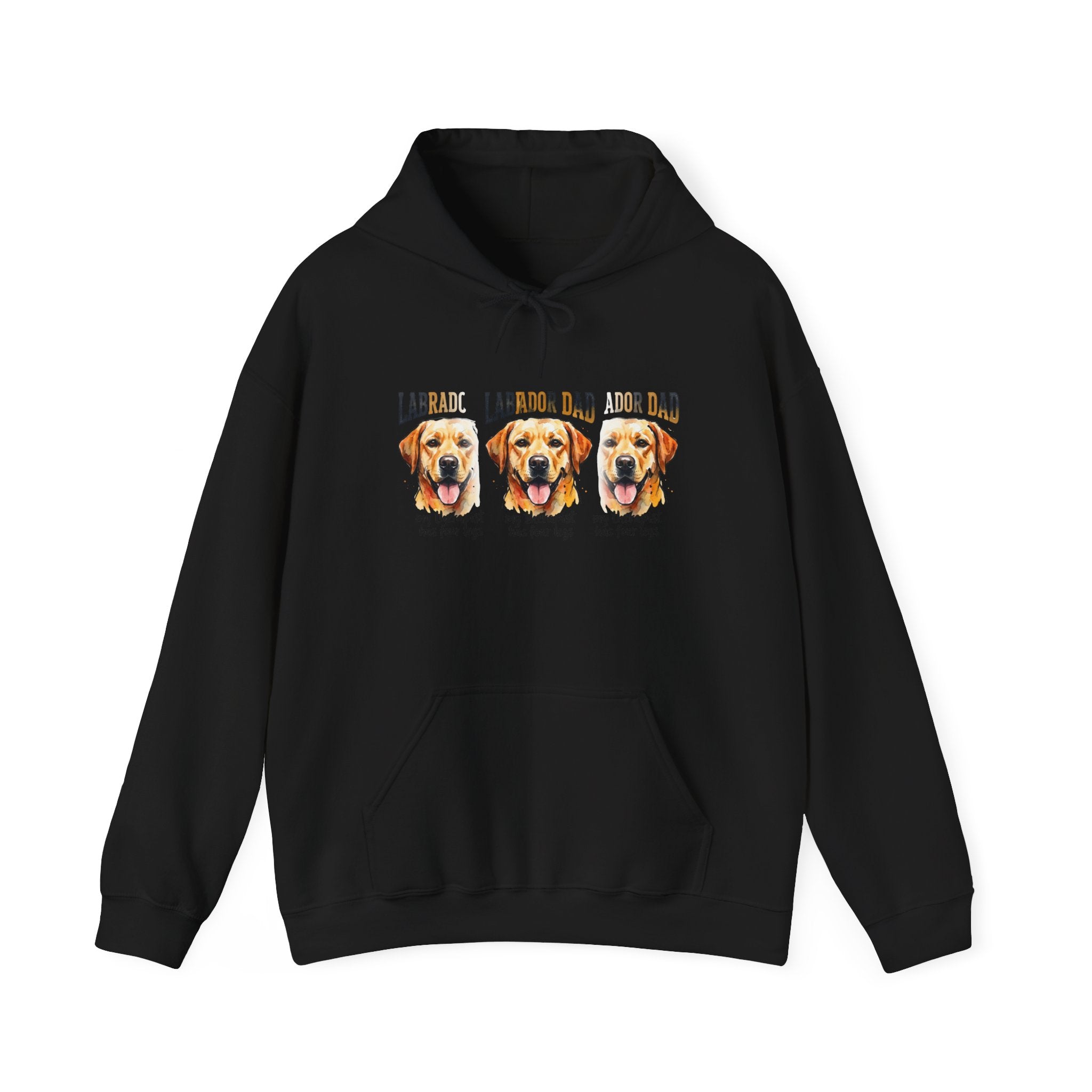 Labrador Dad Hoodie — Cute Yellow Lab Trio Pullover | Triple Lab Portrait Sweatshirt | FurEverLoved