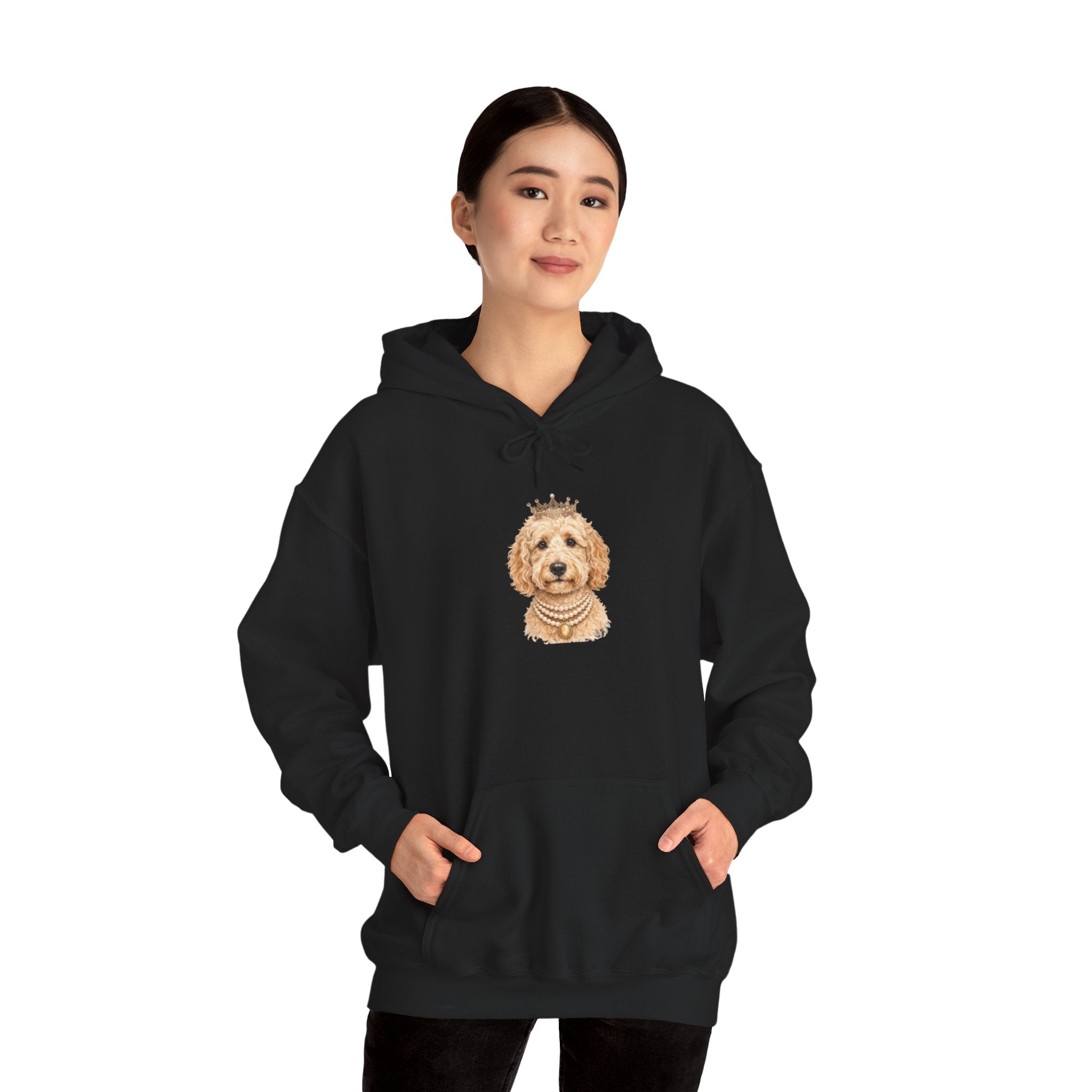 Royal Goldendoodle Hoodie | Crowned Doodle Dog Sweatshirt | FureverLoved | Goldendoodle Mom Gift | Cute Dog Lover Hoodie