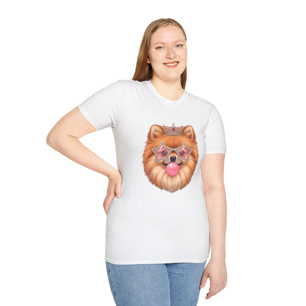 Sassy Pomeranian T-Shirt — Bubblegum Pom Dog Mom Tee | FurEverLoved