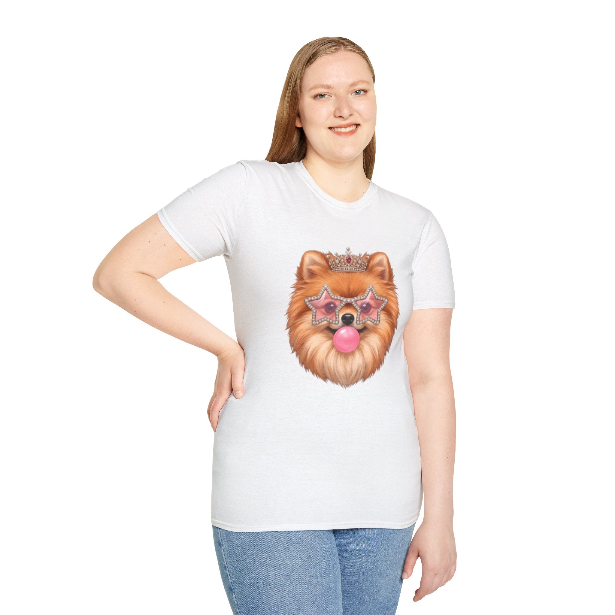 Sassy Pomeranian T-Shirt — Bubblegum Pom Dog Mom Tee | FurEverLoved