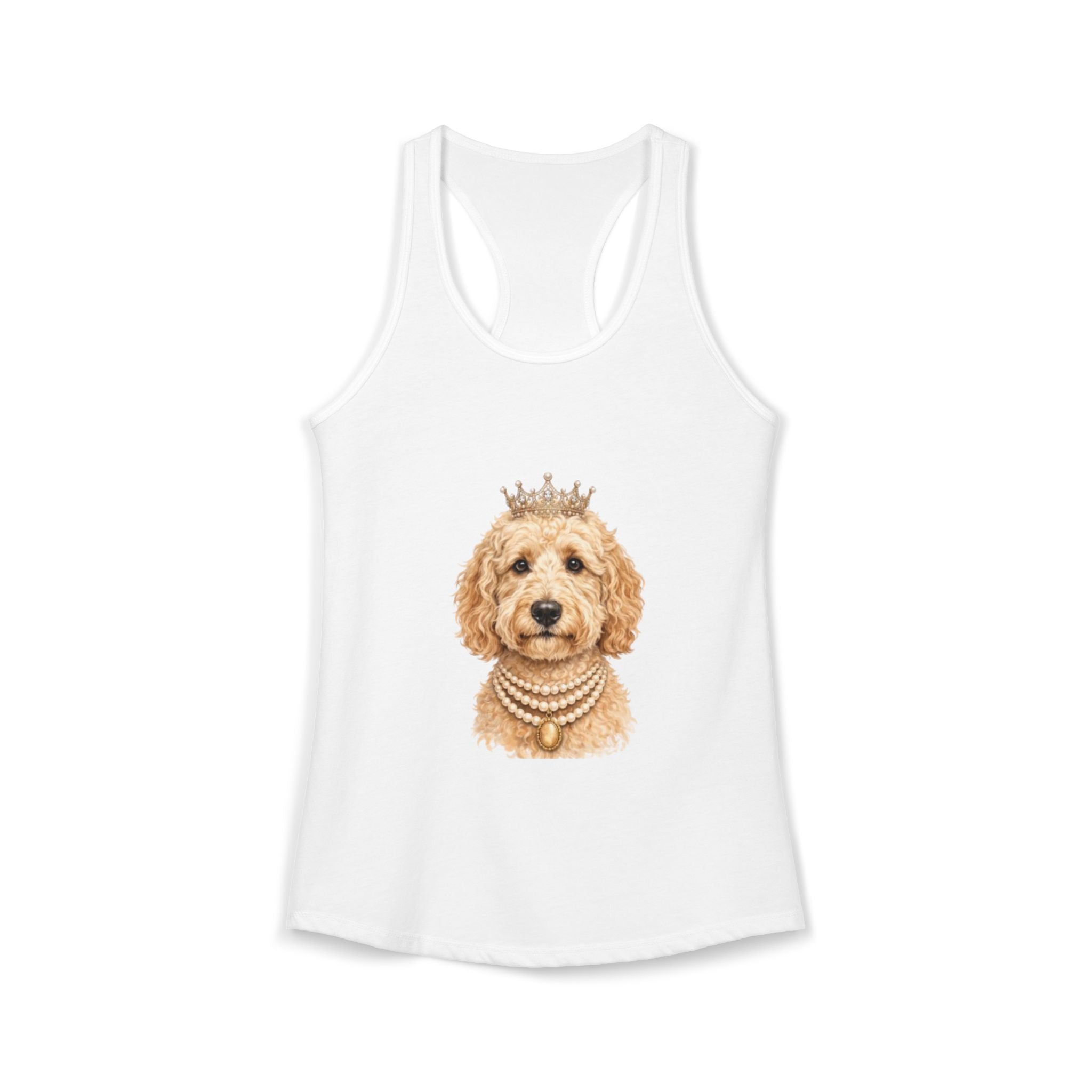 Royal Goldendoodle Tank Top | Crowned Doodle Dog Racerback | FureverLoved | Goldendoodle Mom Gift | Cute Dog Lover Tank
