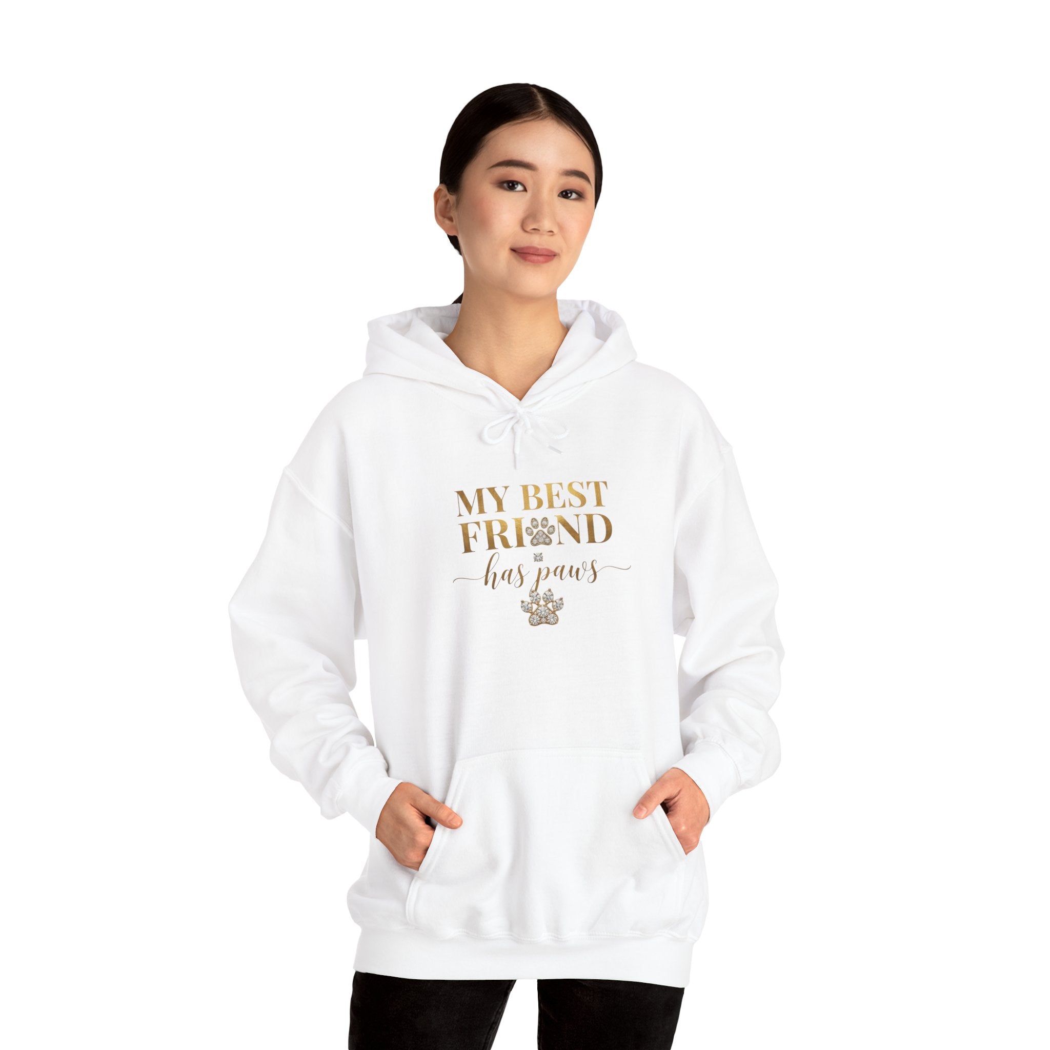 My Best Friend Has Paws Dog Mom Hoodie | Dog Lover Gift