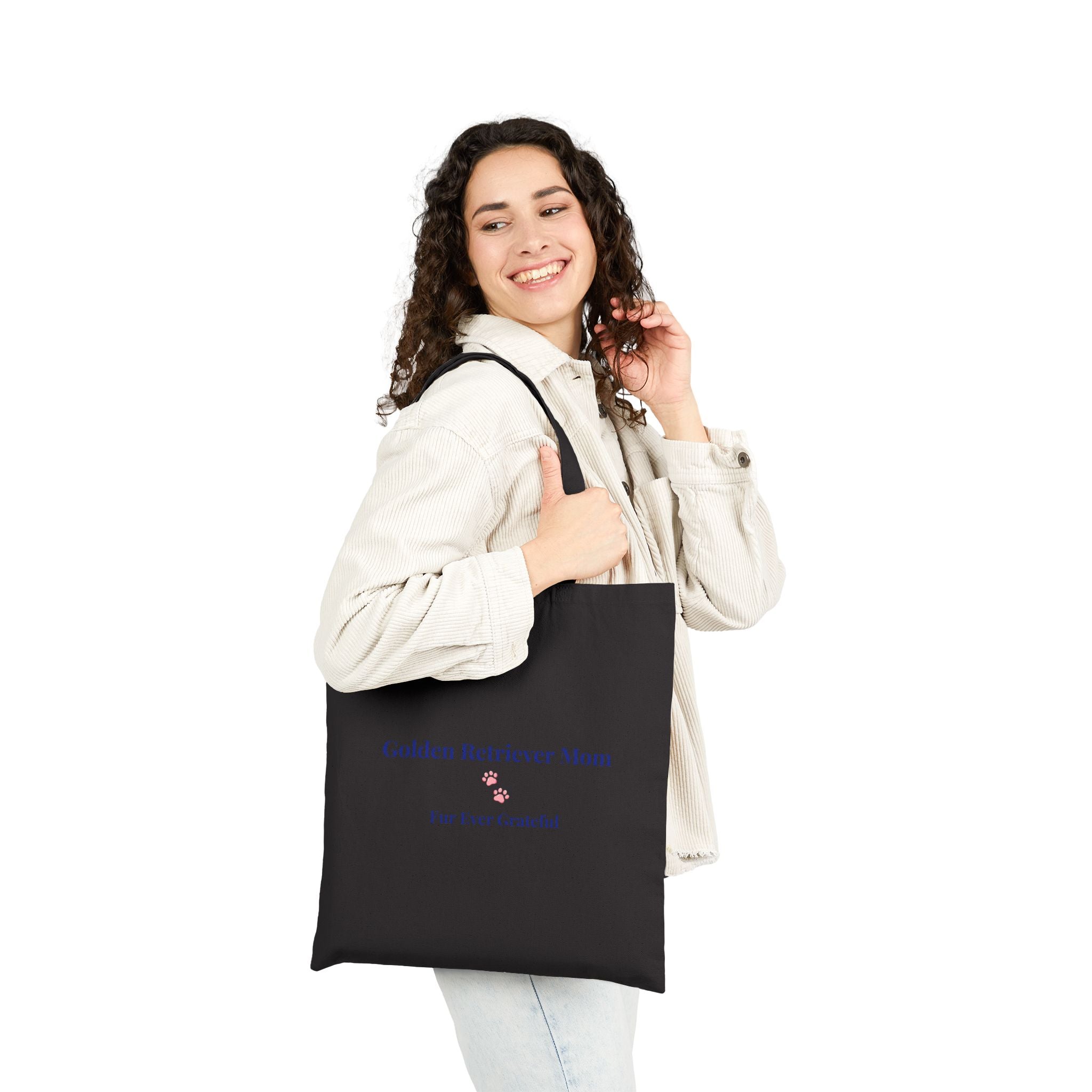 Golden Retriever Mom Tote Bag – Fur Ever Grateful | Golden Retriever Gift Canvas Tote