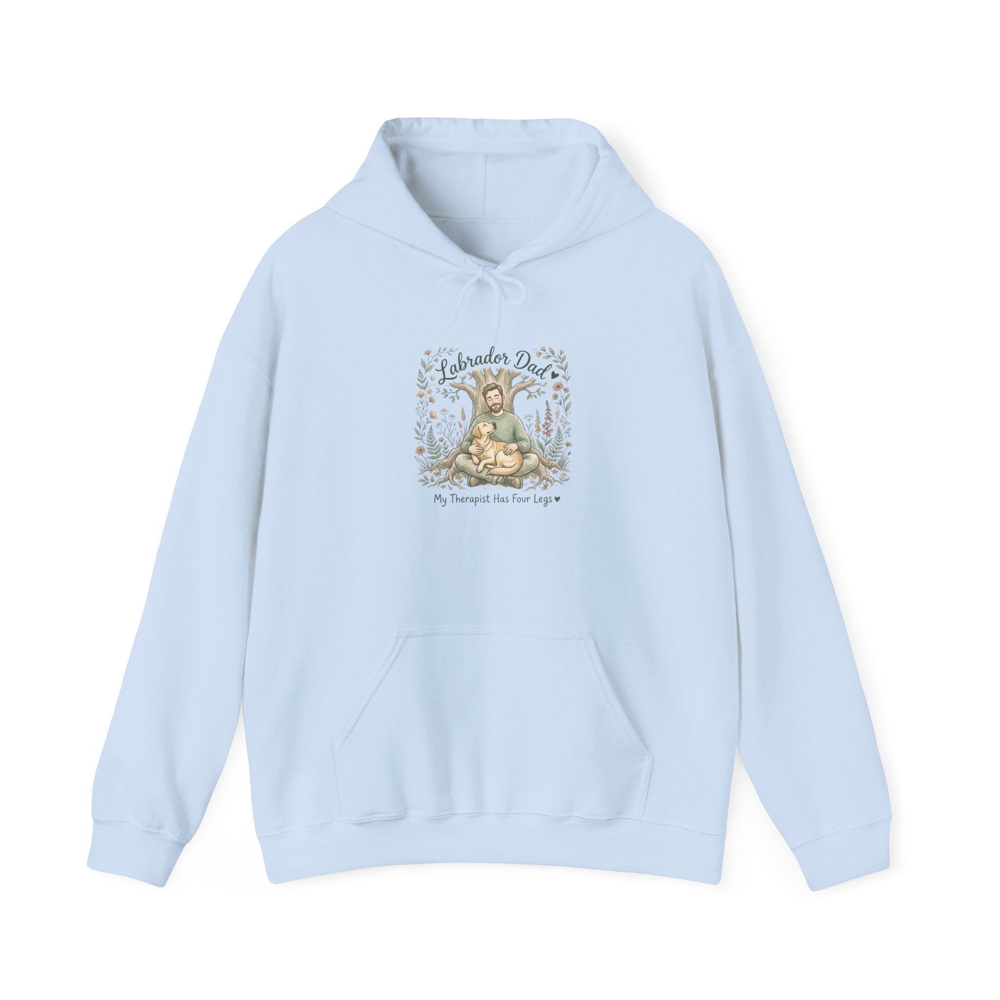 Labrador Dad Hoodie — My Therapist Has Four Legs | Botanical Floral Lab Dad Sweatshirt | FurEverLoved