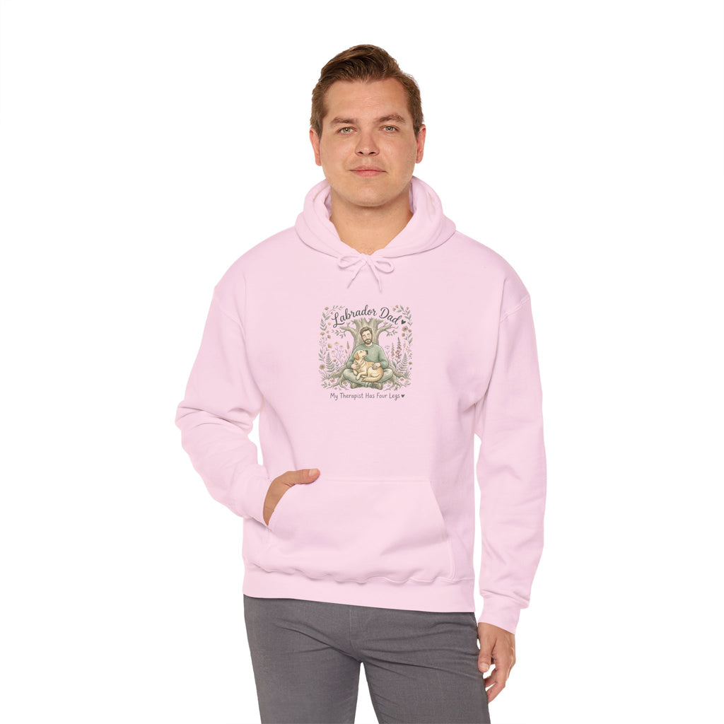 Labrador Dad Hoodie — My Therapist Has Four Legs | Botanical Floral Lab Dad Sweatshirt | FurEverLoved