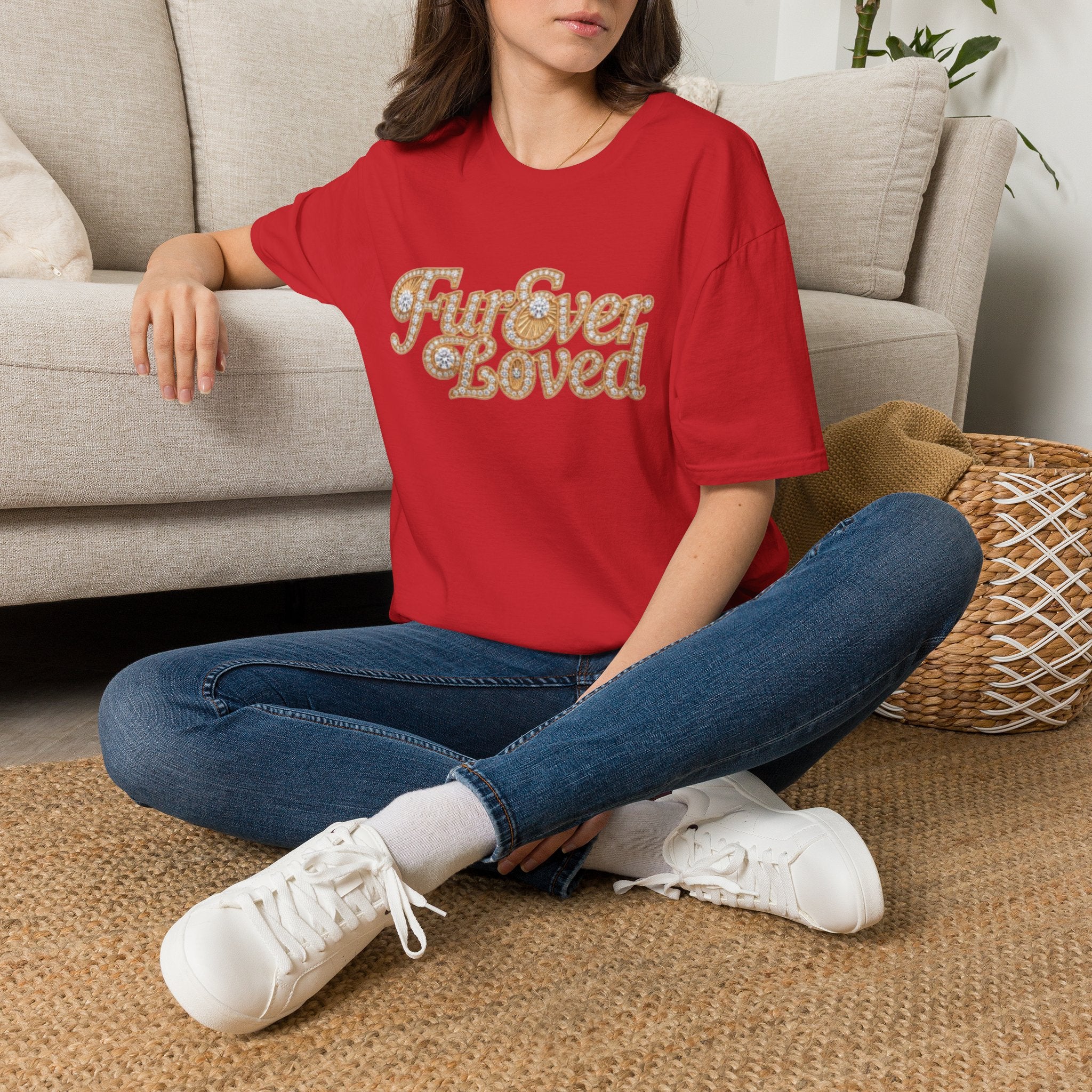 Fur Ever Loved T-Shirt — Retro Rhinestone Graphic Tee | FurEverLoved
