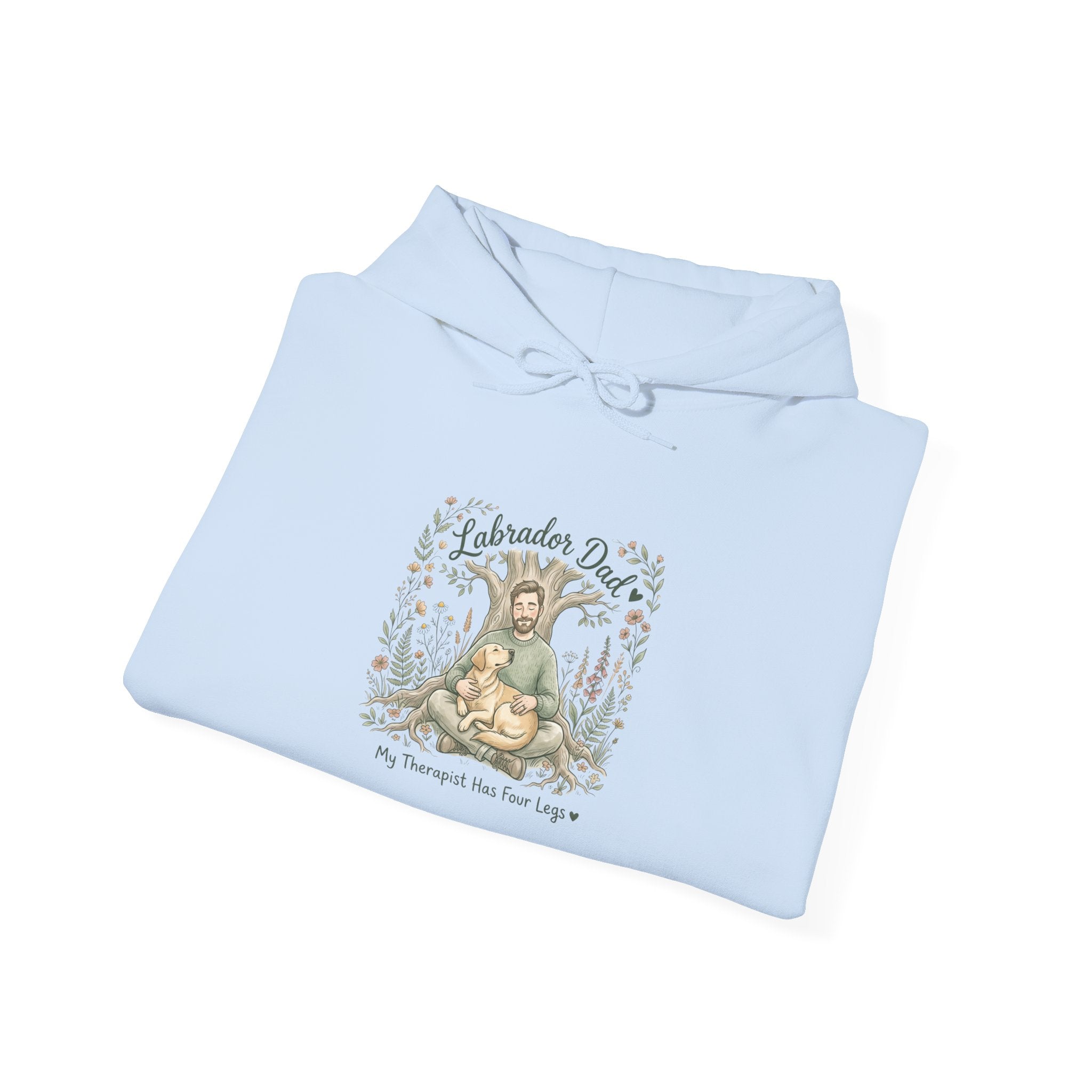 Labrador Dad Hoodie — My Therapist Has Four Legs | Botanical Floral Lab Dad Sweatshirt | FurEverLoved