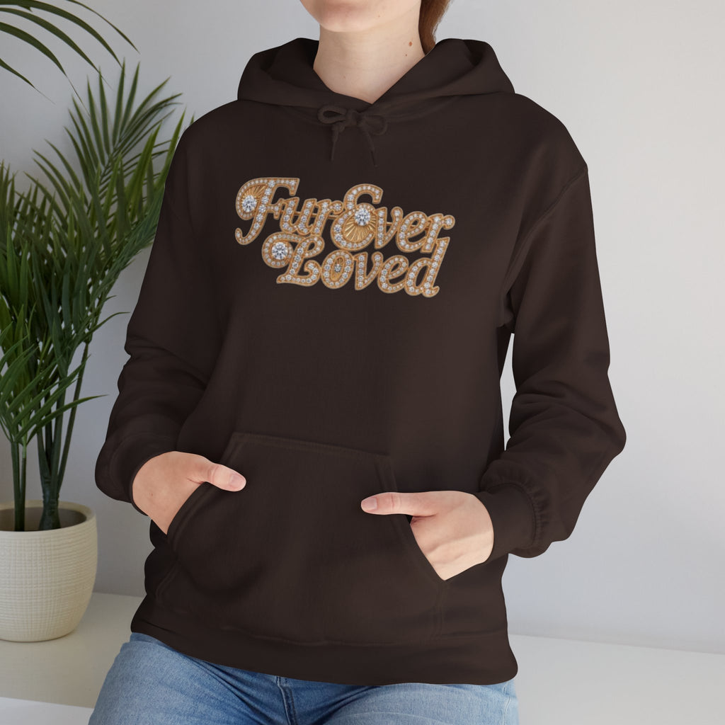 Fur Ever Loved Hoodie — Retro Glitter Script Pullover | FurEverLoved