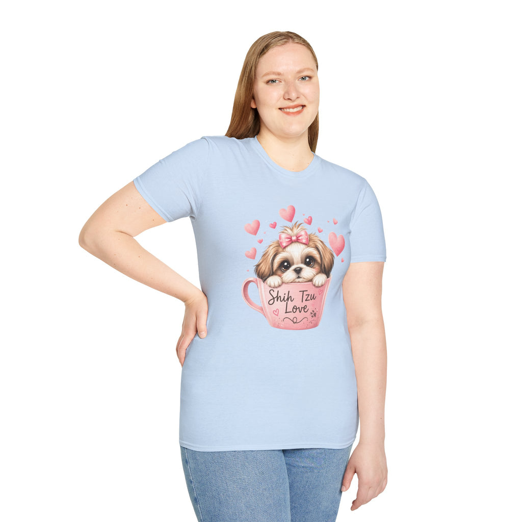Shih Tzu Love T-Shirt — Kawaii Coquette Dog Mom Tee | FurEverLoved