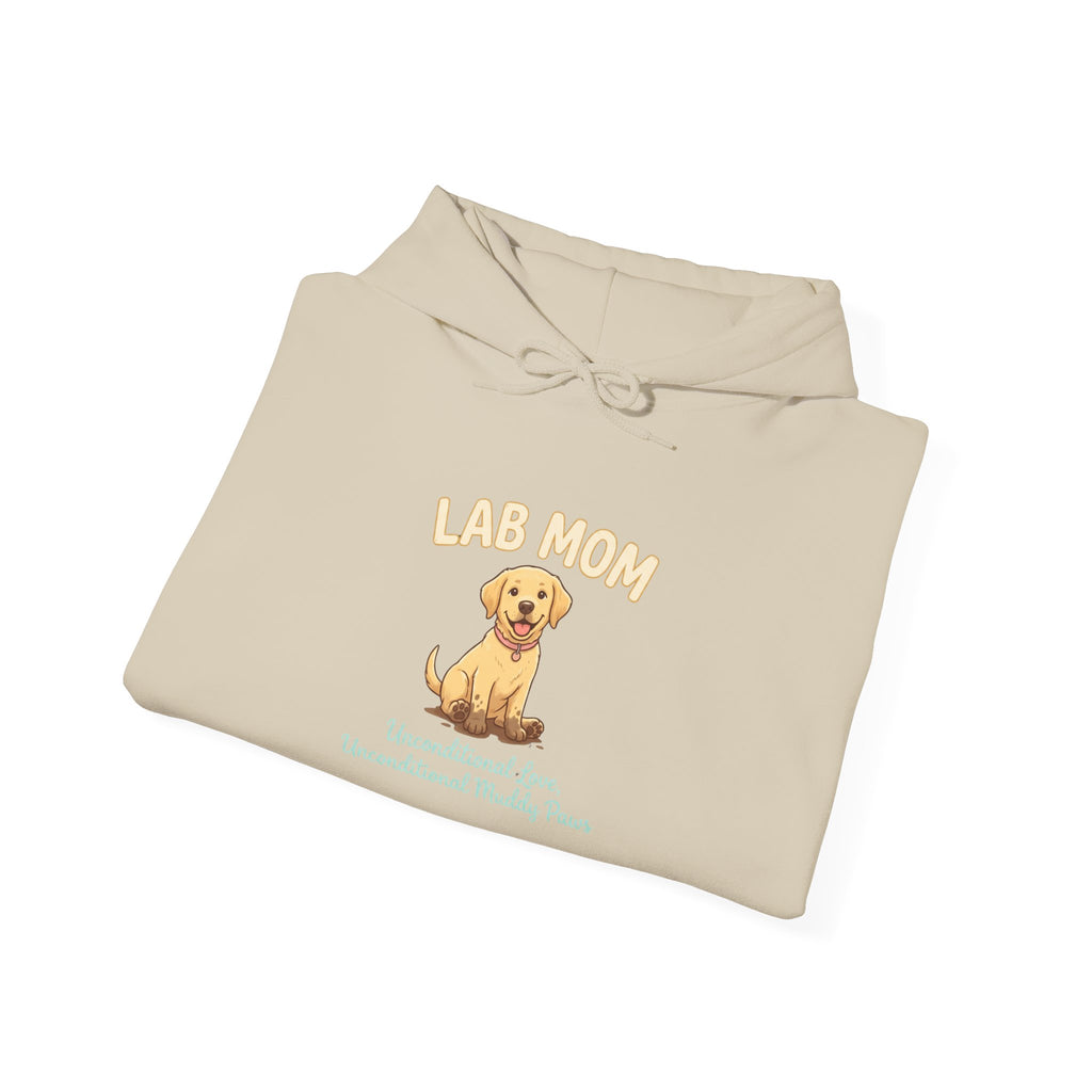 Lab Mom Hoodie — Cute Yellow Lab Illustration Dog Mom Sweatshirt | FurEverLoved