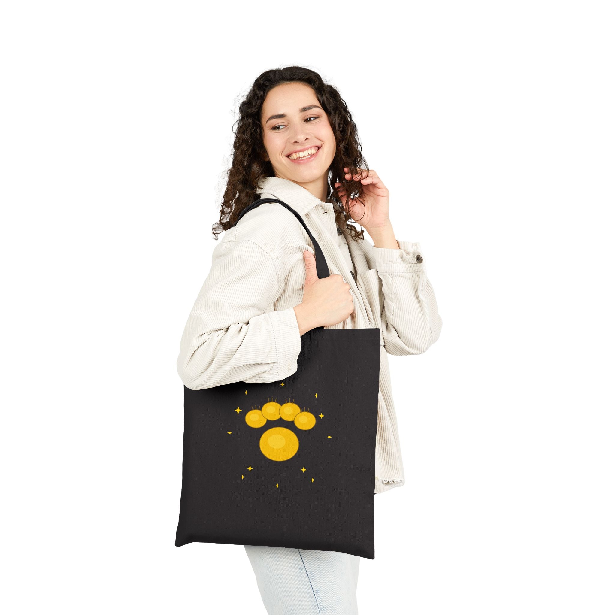 Golden Paw Tote Bag | Dog Mom Gift Bag | Cute Dog Lover Canvas Tote | FurEverLoved