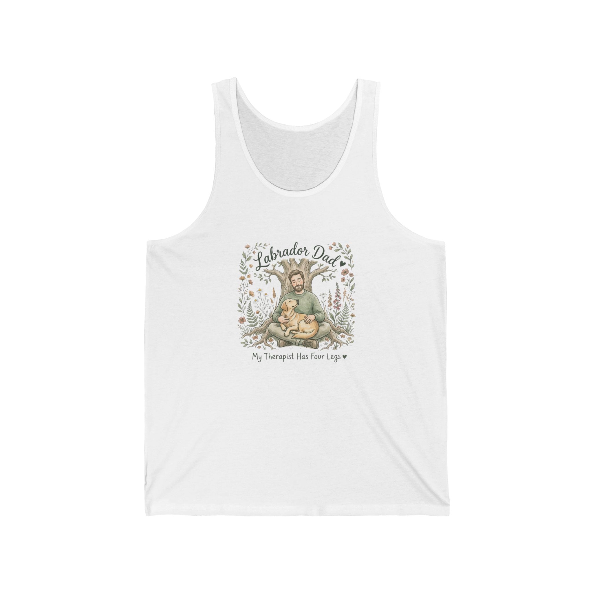Labrador Dad Tank Top – My Therapist Has Four Legs | Nature Botanical Lab Dad Gift