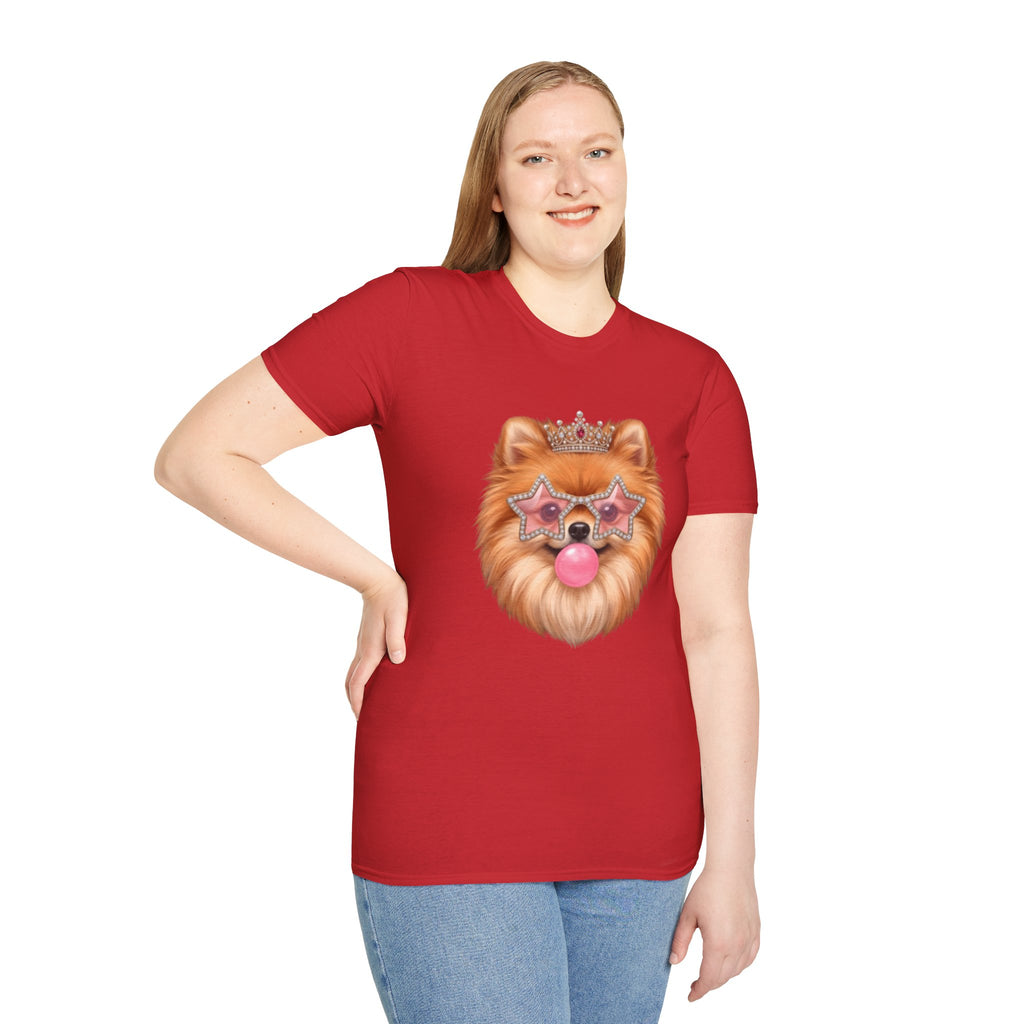Sassy Pomeranian T-Shirt — Bubblegum Pom Dog Mom Tee | FurEverLoved
