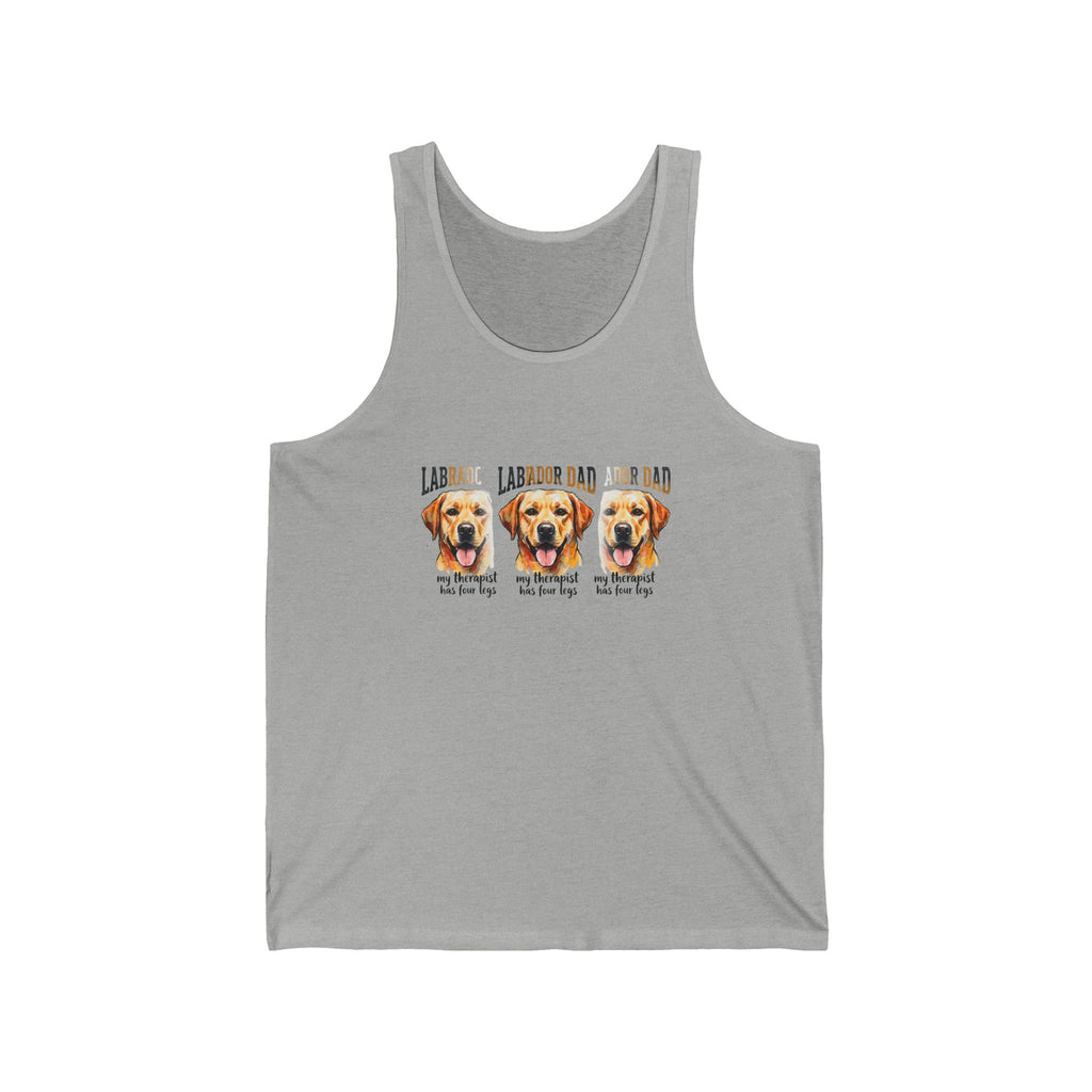Labrador Dad Tank Top – Triple Lab Portrait | Bold Yellow Lab Gift for Dog Dads