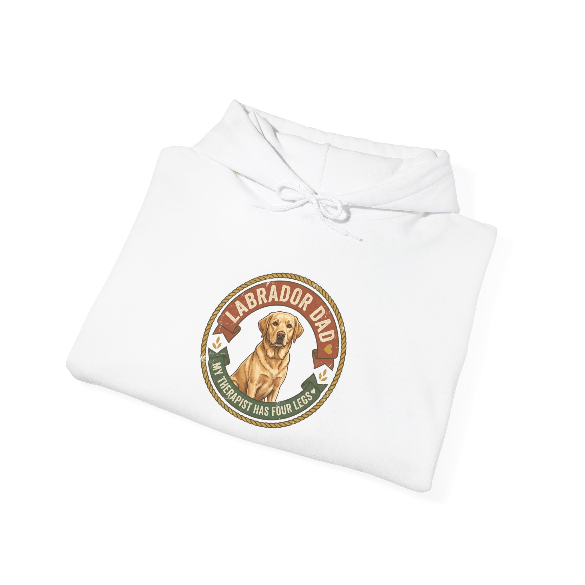 Labrador Dad Hoodie — My Therapist Has Four Legs | Vintage Badge Lab Dad Sweatshirt | FurEverLoved
