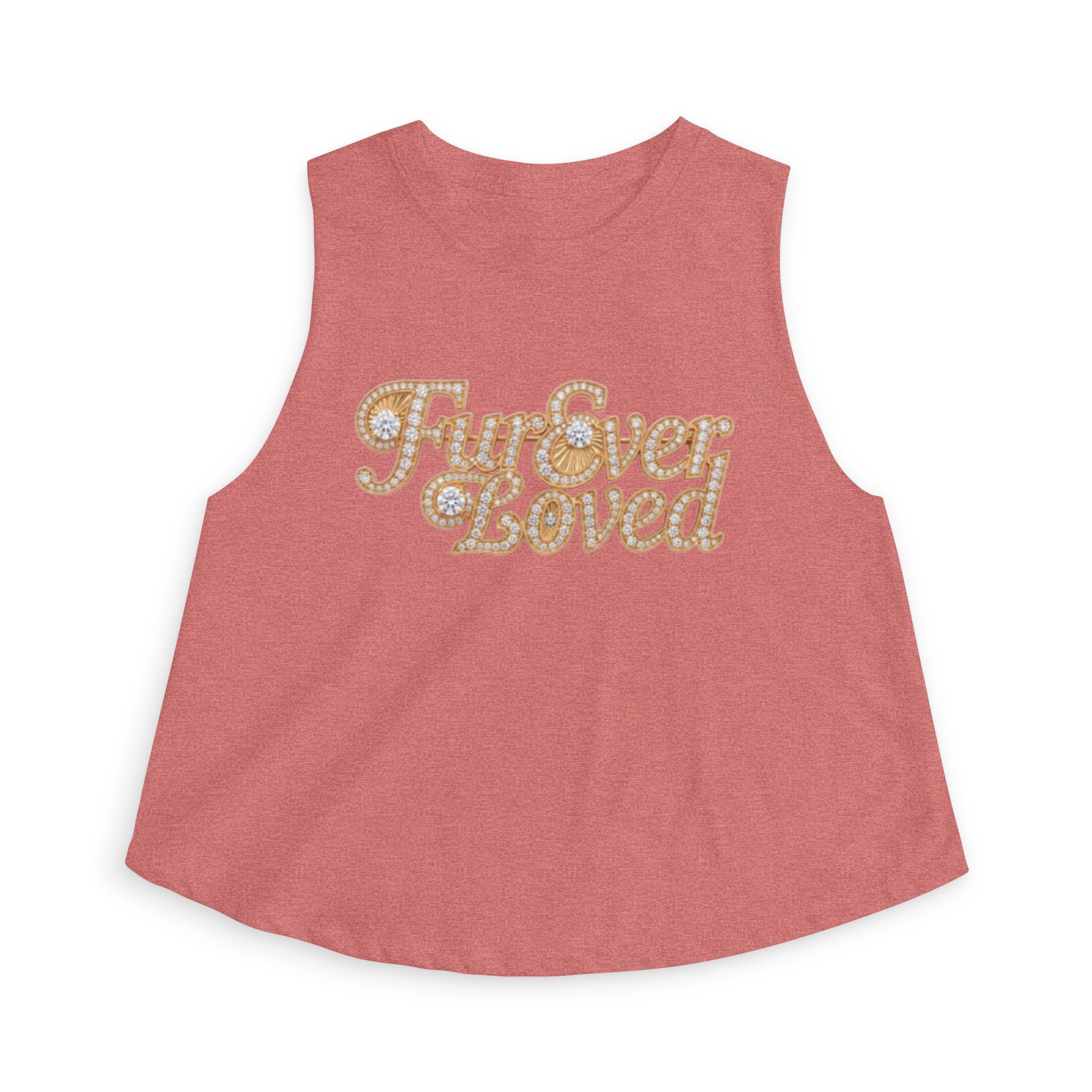 Fur Ever Loved Crop Top — Retro Script Graphic Women's Tank | FurEverLoved