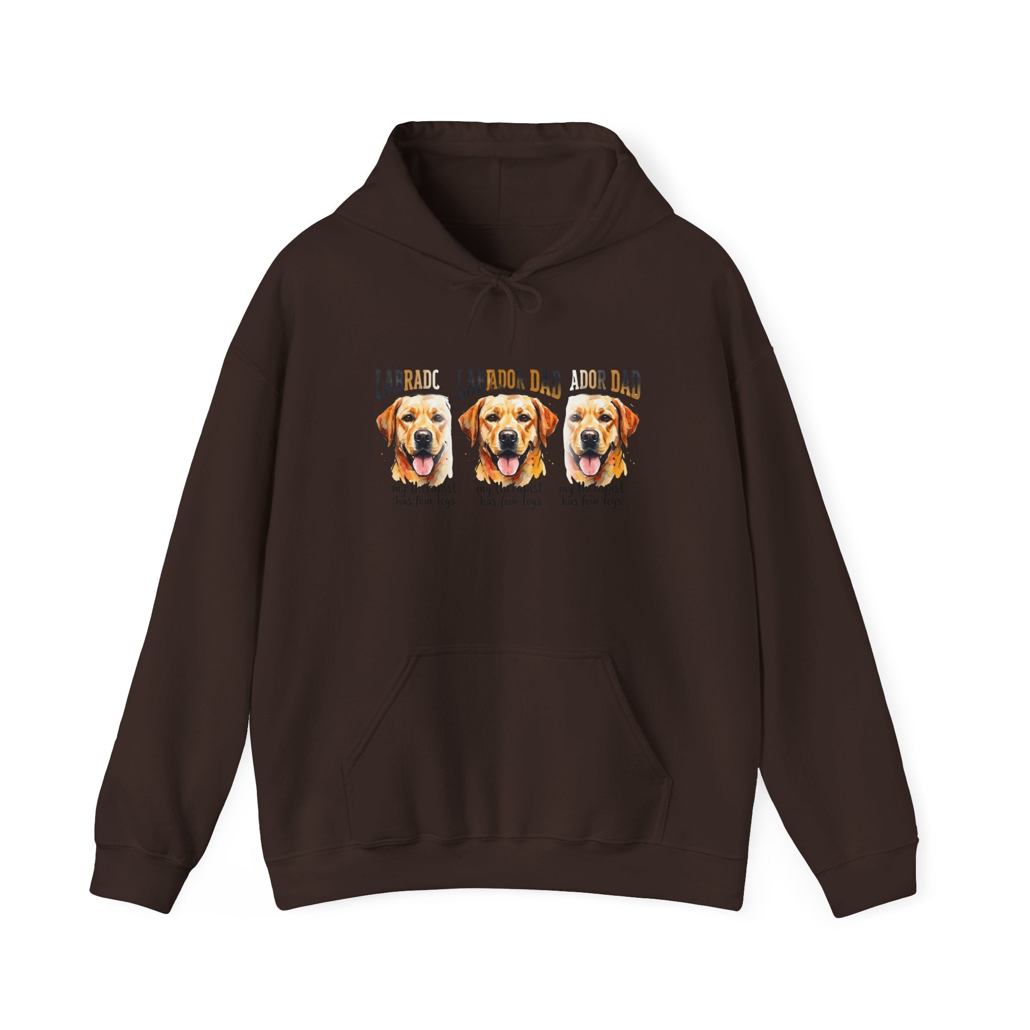 Labrador Dad Hoodie — Cute Yellow Lab Trio Pullover | Triple Lab Portrait Sweatshirt | FurEverLoved