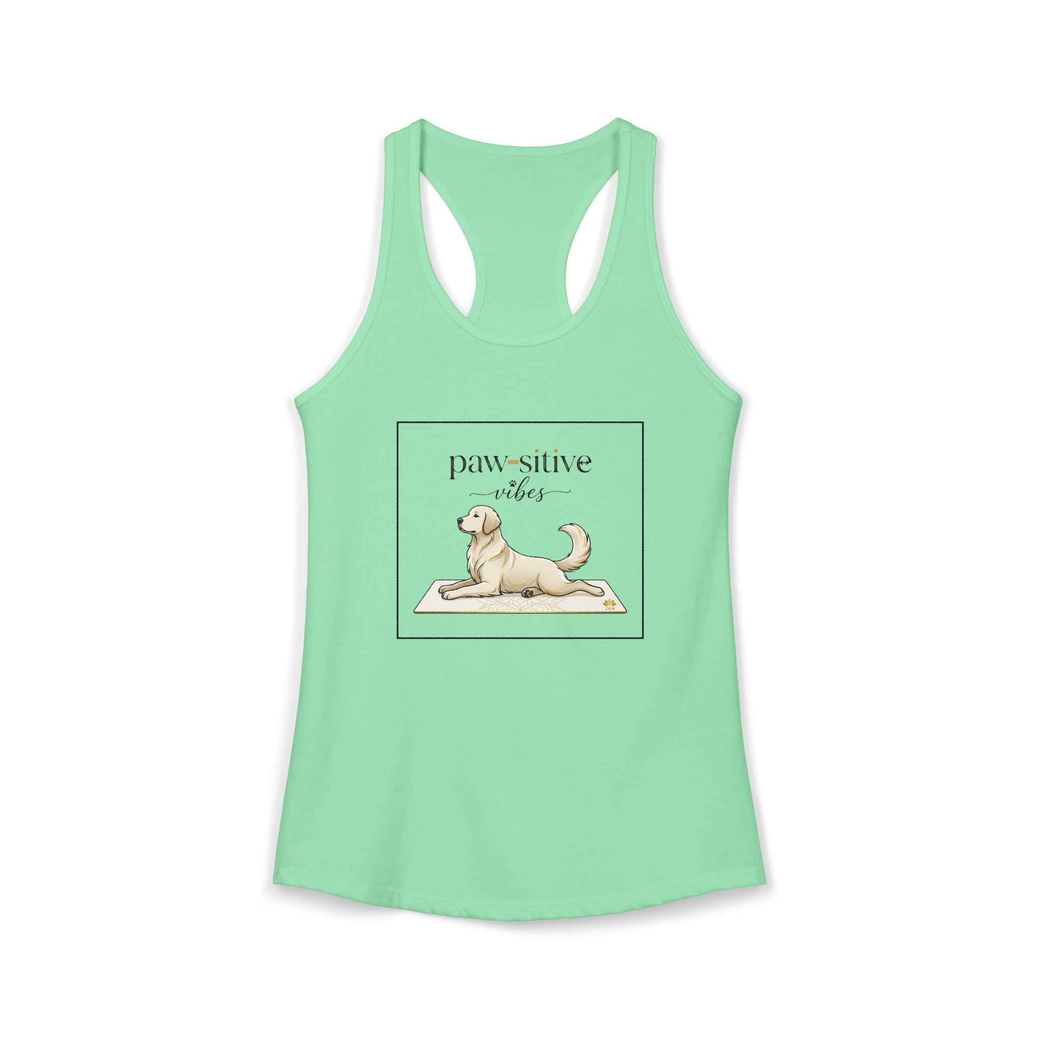 Pawsitive Vibes Racerback Tank Top — Dog Mom Workout Tank | FurEverLoved