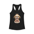 Shih Tzu Queen Racerback Tank — Crown Dog Mom Summer Shirt | FurEverLoved