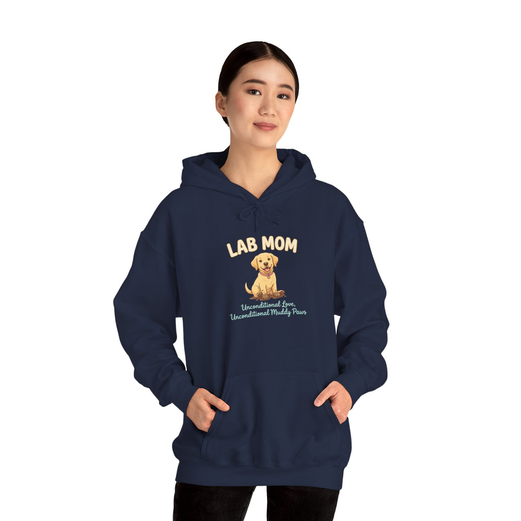 Lab Mom Hoodie — Cute Yellow Lab Illustration Dog Mom Sweatshirt | FurEverLoved