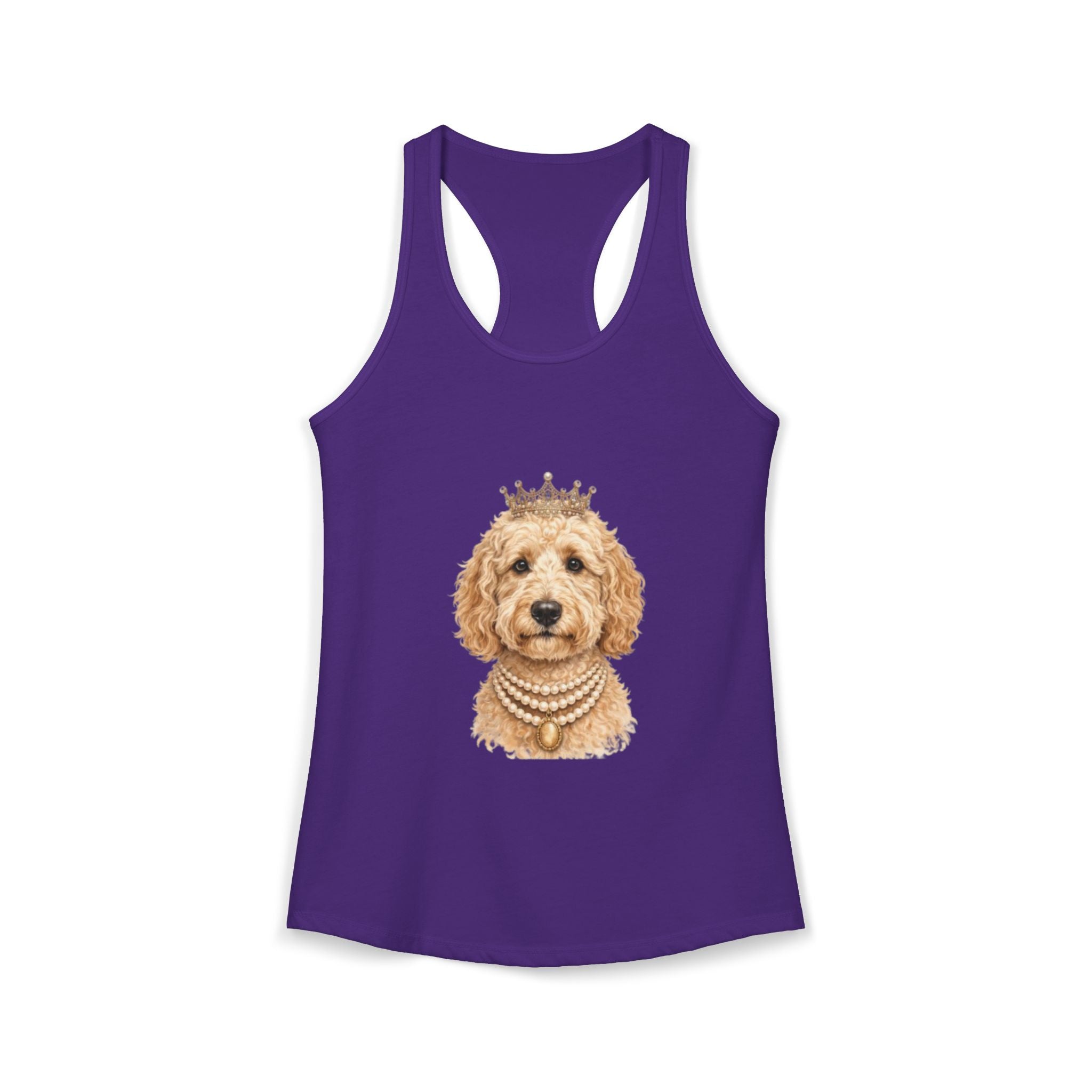 Royal Goldendoodle Tank Top | Crowned Doodle Dog Racerback | FureverLoved | Goldendoodle Mom Gift | Cute Dog Lover Tank