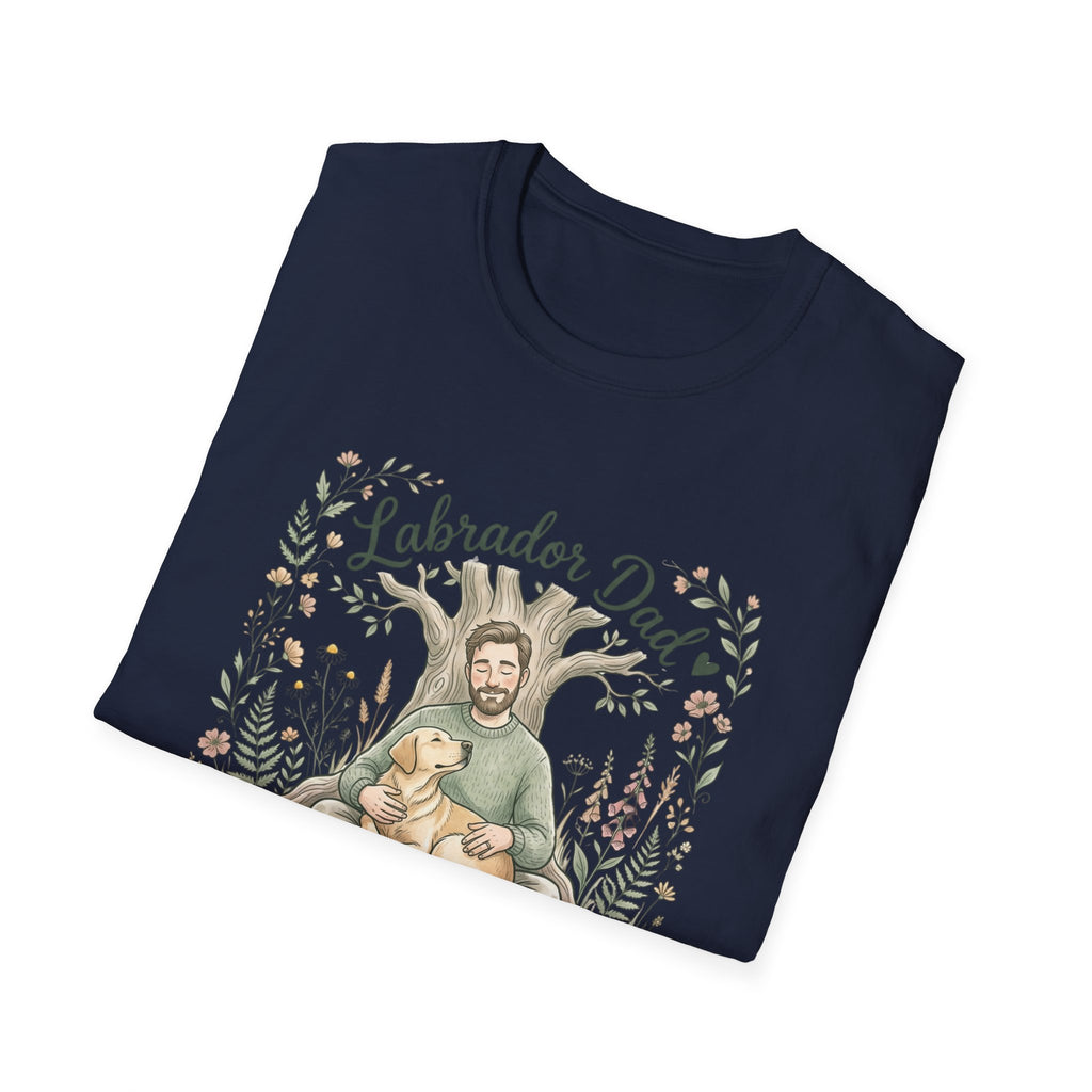Labrador Dad T-Shirt — My Therapist Has Four Legs | Cottagecore Botanical Lab Tee