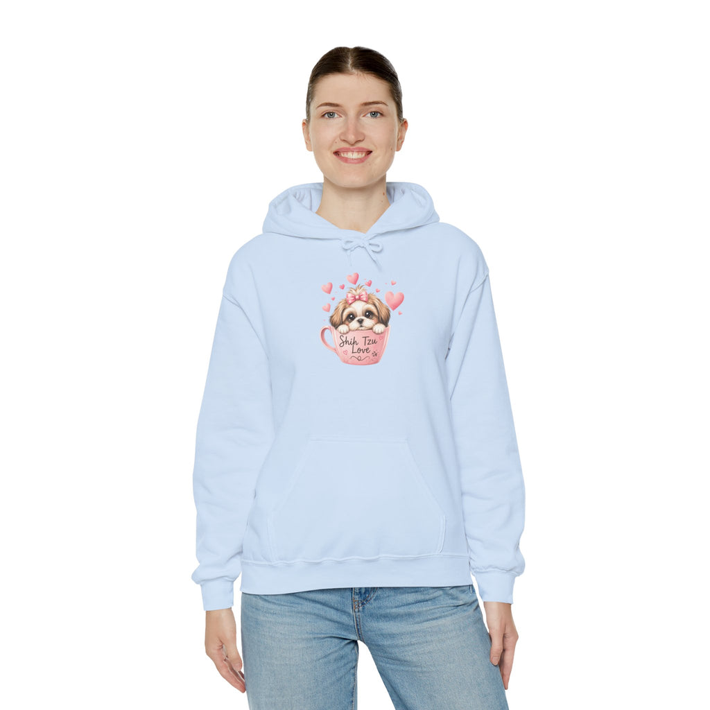 Shih Tzu Love Hoodie — Kawaii Coquette Dog Mom Sweatshirt | FurEverLoved