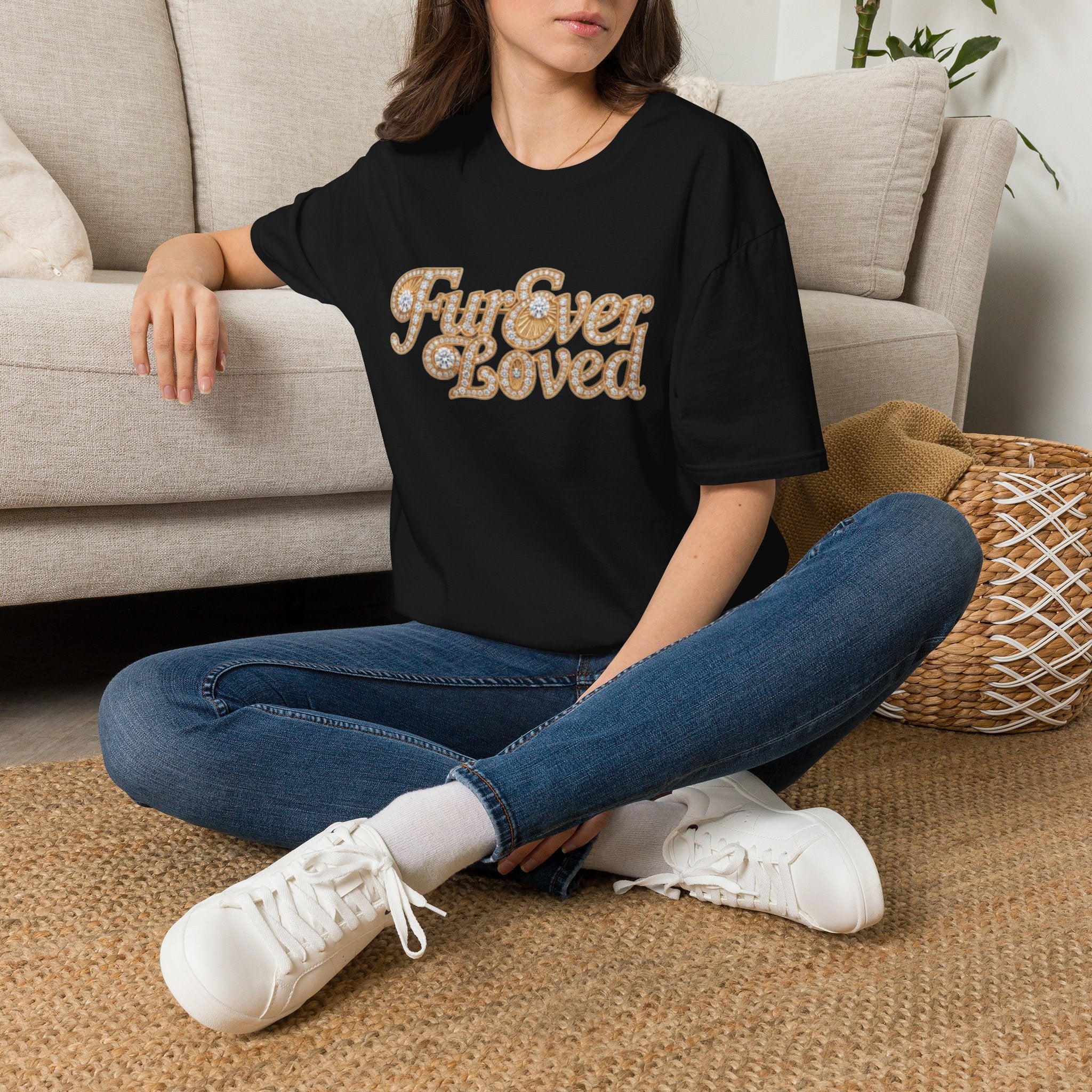 Fur Ever Loved T-Shirt — Retro Rhinestone Graphic Tee | FurEverLoved