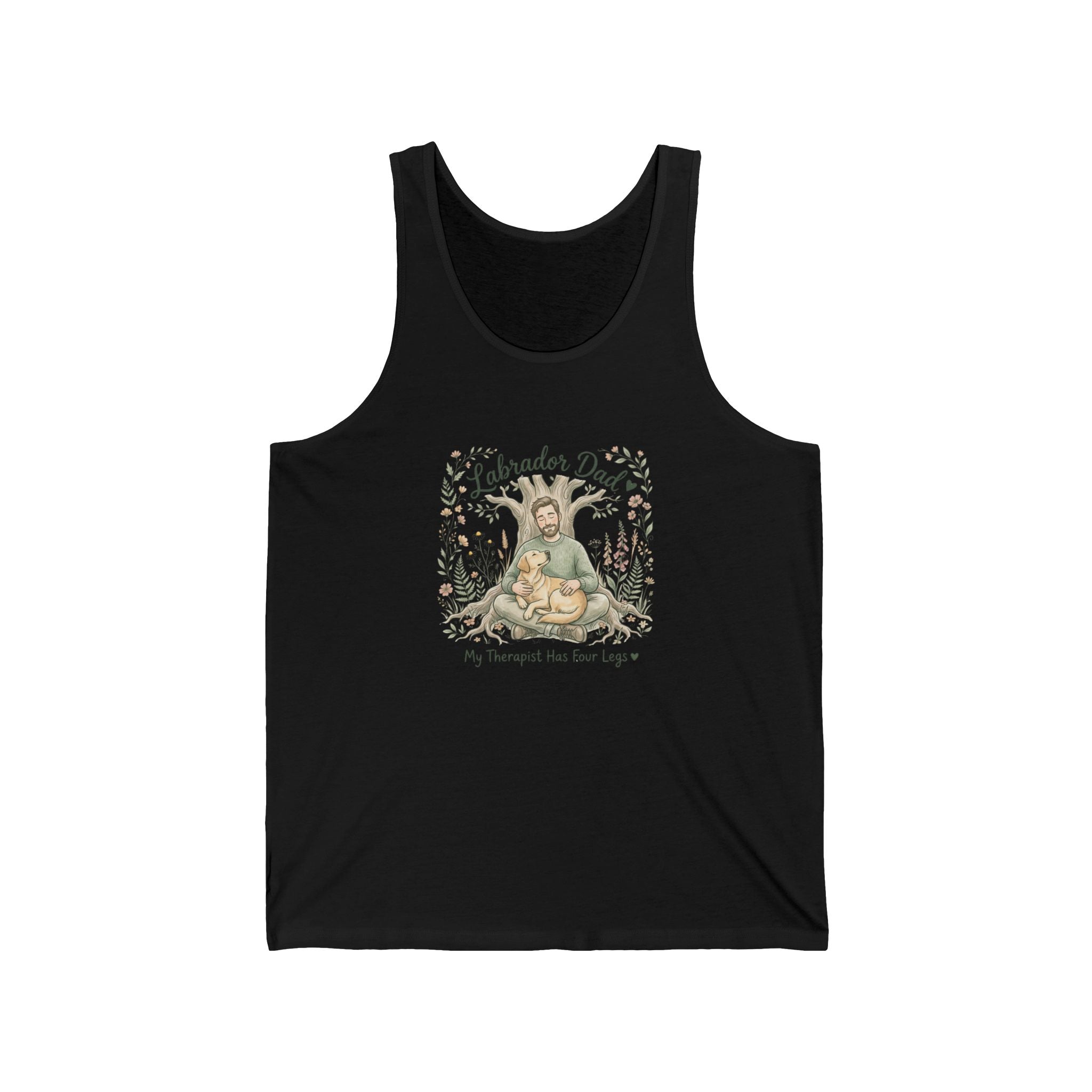 Labrador Dad Tank Top – My Therapist Has Four Legs | Nature Botanical Lab Dad Gift