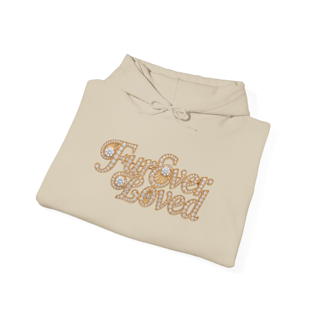 Fur Ever Loved Hoodie — Retro Glitter Script Pullover | FurEverLoved