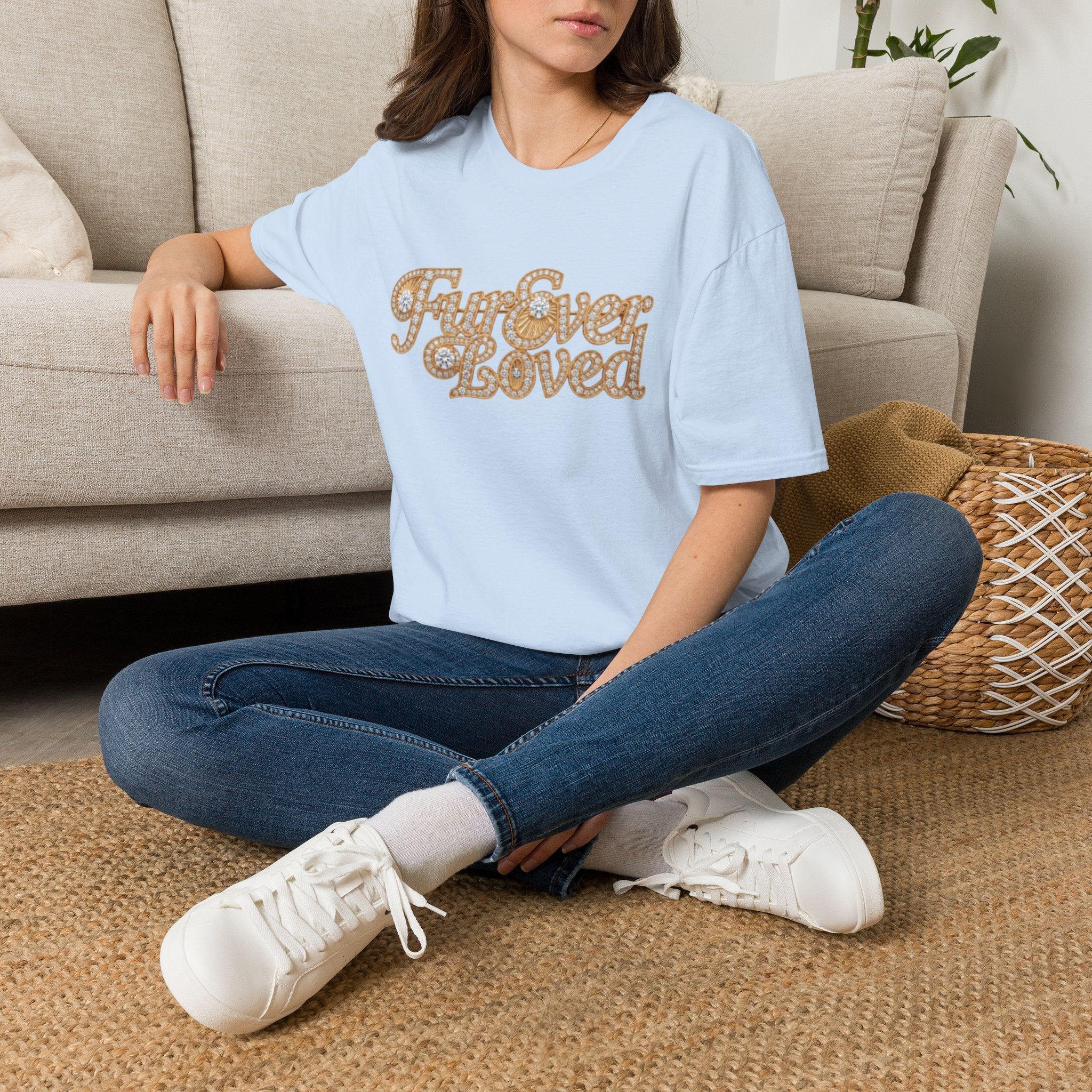 Fur Ever Loved T-Shirt — Retro Rhinestone Graphic Tee | FurEverLoved