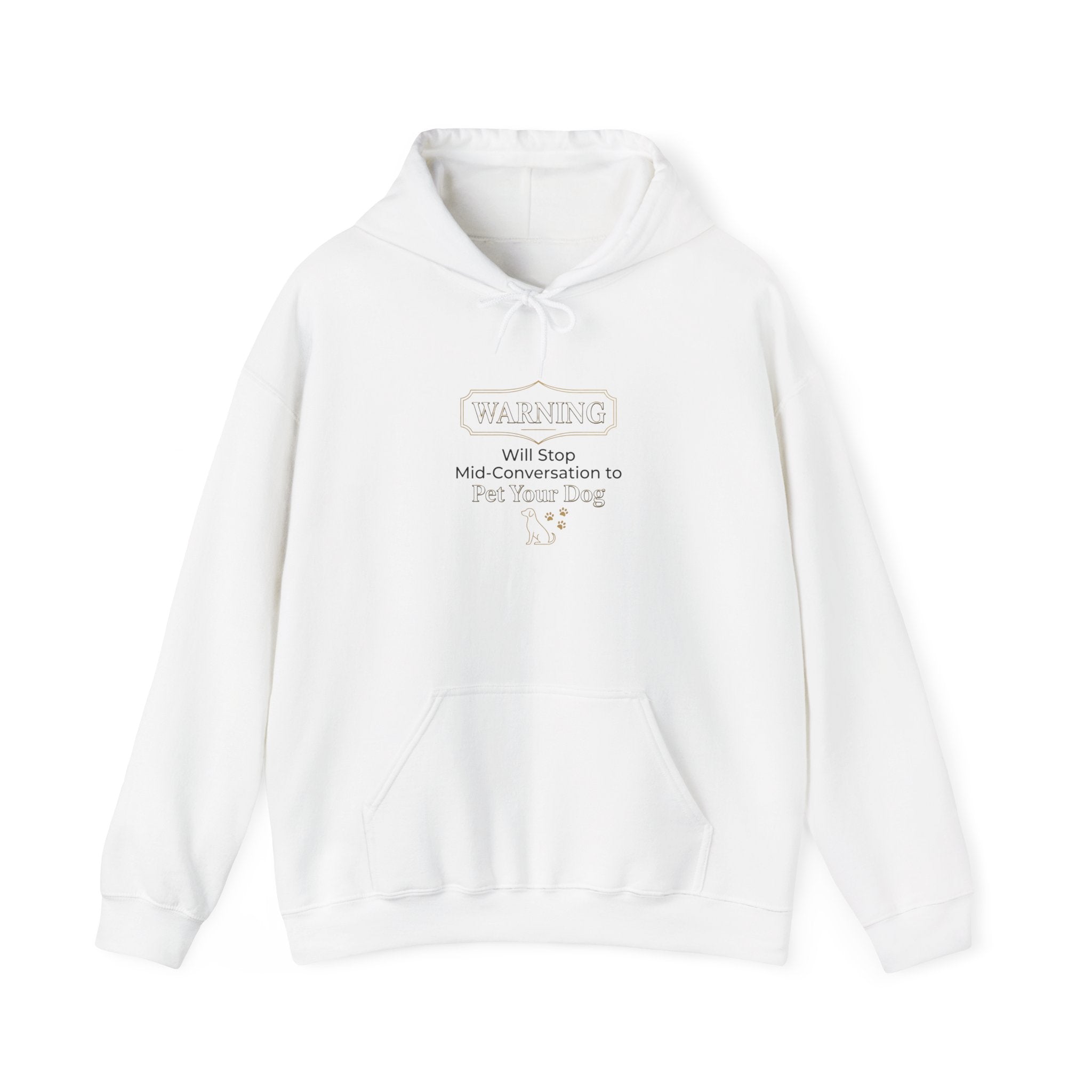Warning: Will Stop Mid-Conversation to Pet Your Dog — Cozy Dog Lover Hoodie | FurEverLoved