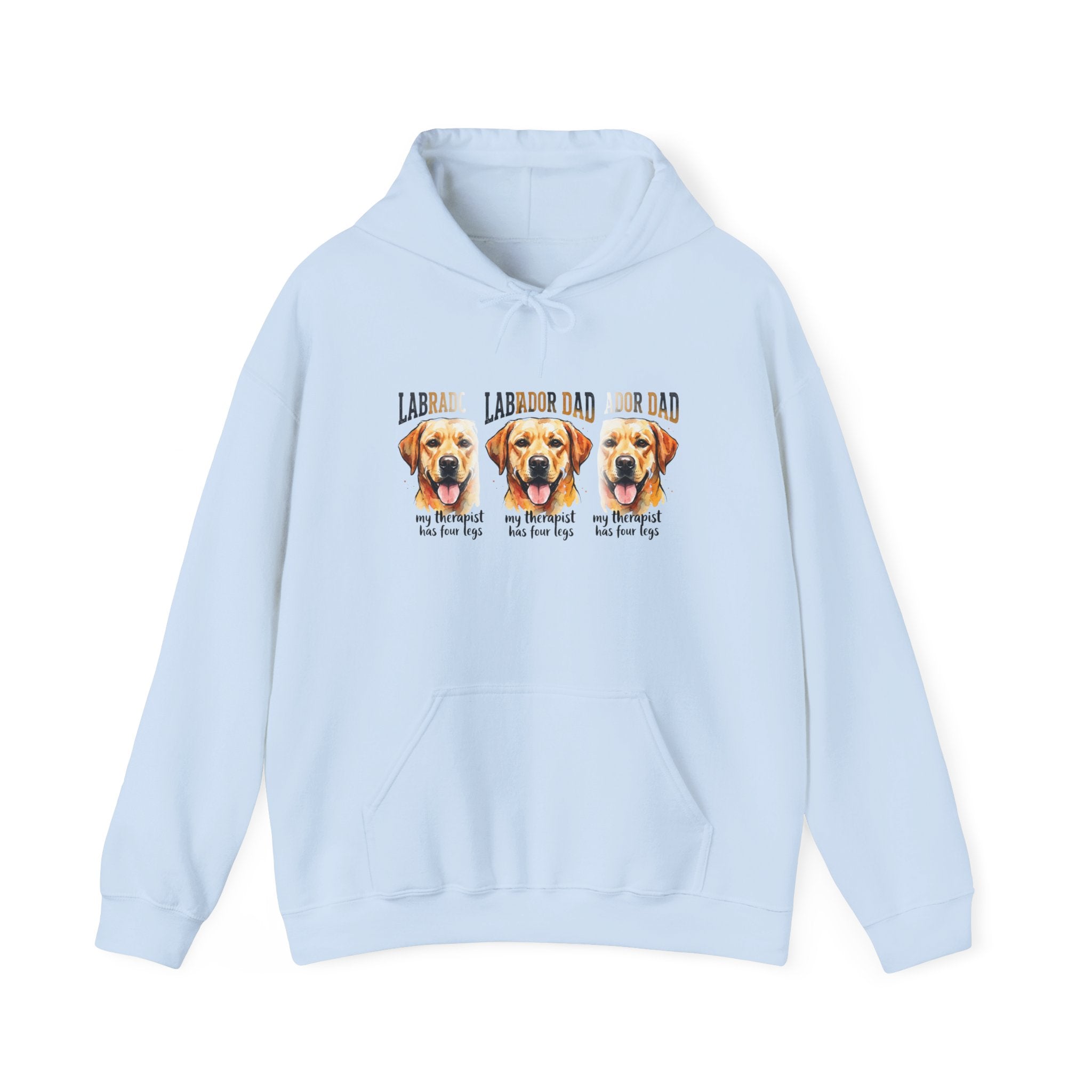 Labrador Dad Hoodie — Cute Yellow Lab Trio Pullover | Triple Lab Portrait Sweatshirt | FurEverLoved