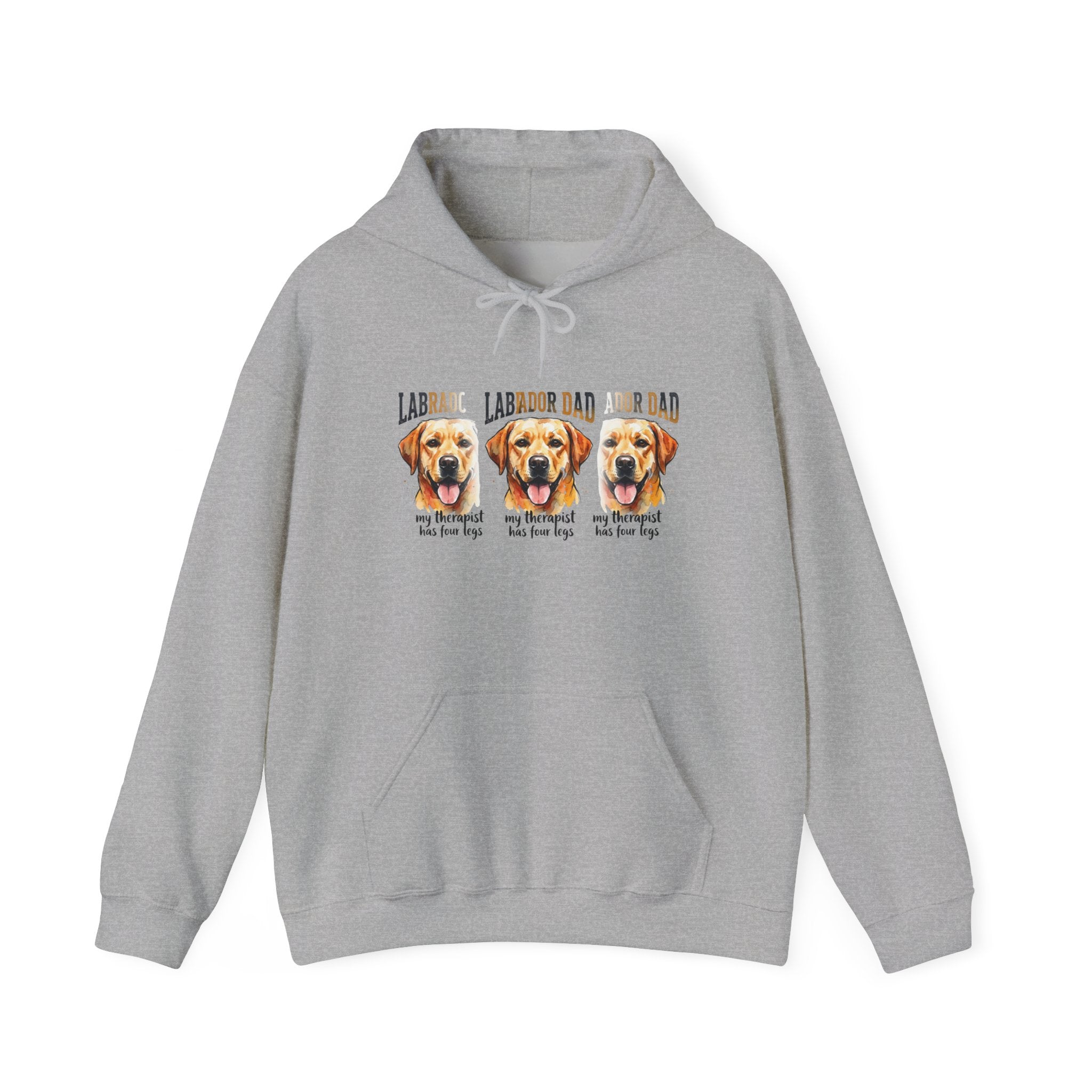 Labrador Dad Hoodie — Cute Yellow Lab Trio Pullover | Triple Lab Portrait Sweatshirt | FurEverLoved