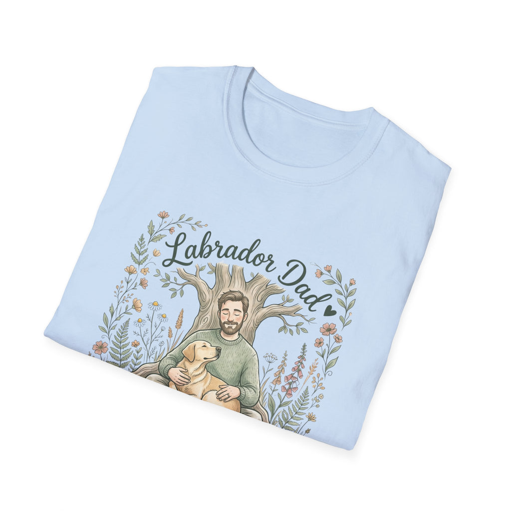 Labrador Dad T-Shirt — My Therapist Has Four Legs | Cottagecore Botanical Lab Tee