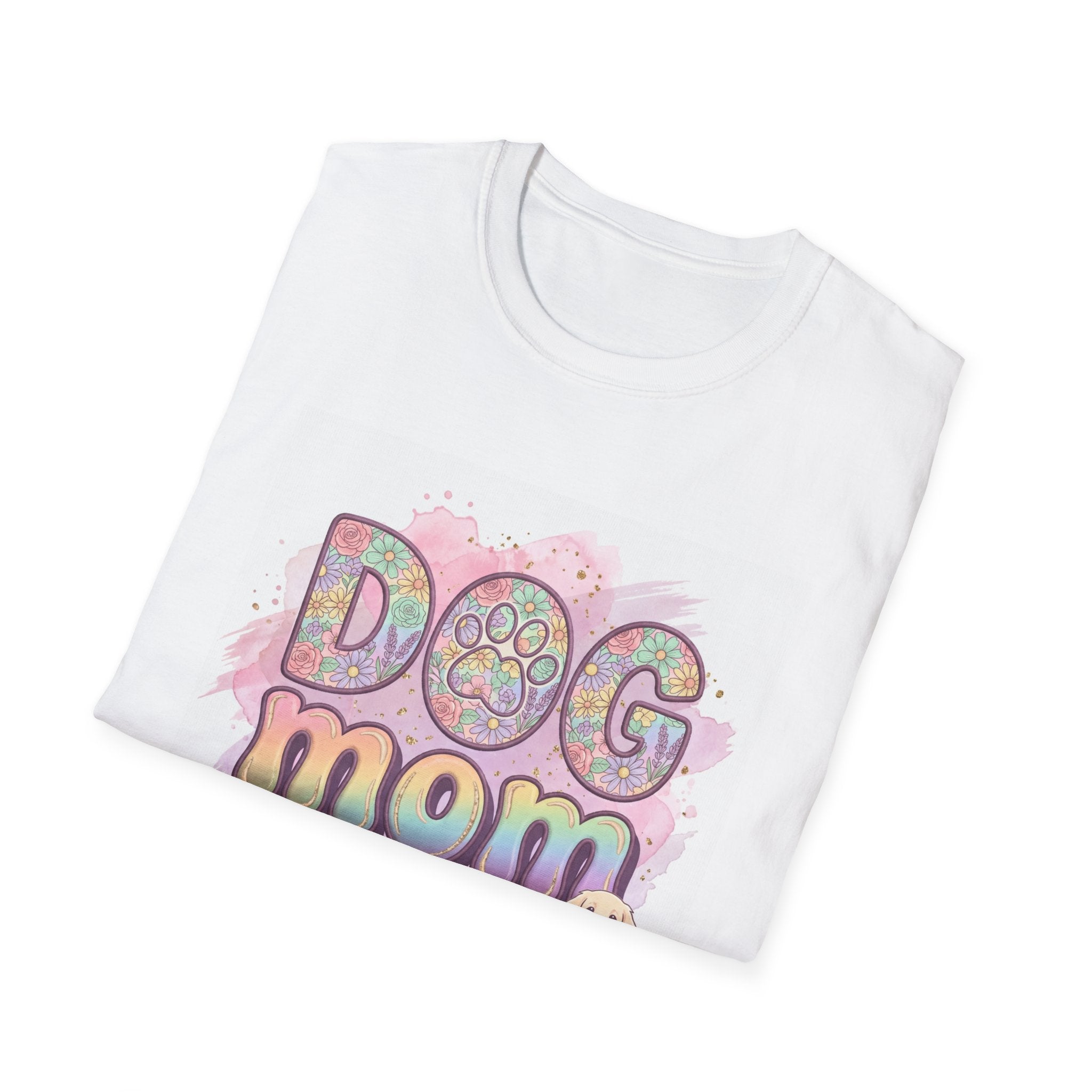 Dog Mom Aesthetic T-Shirt | Cute Floral Dog Lover Tee | Soft Casual Pet Mom Gift Shirt